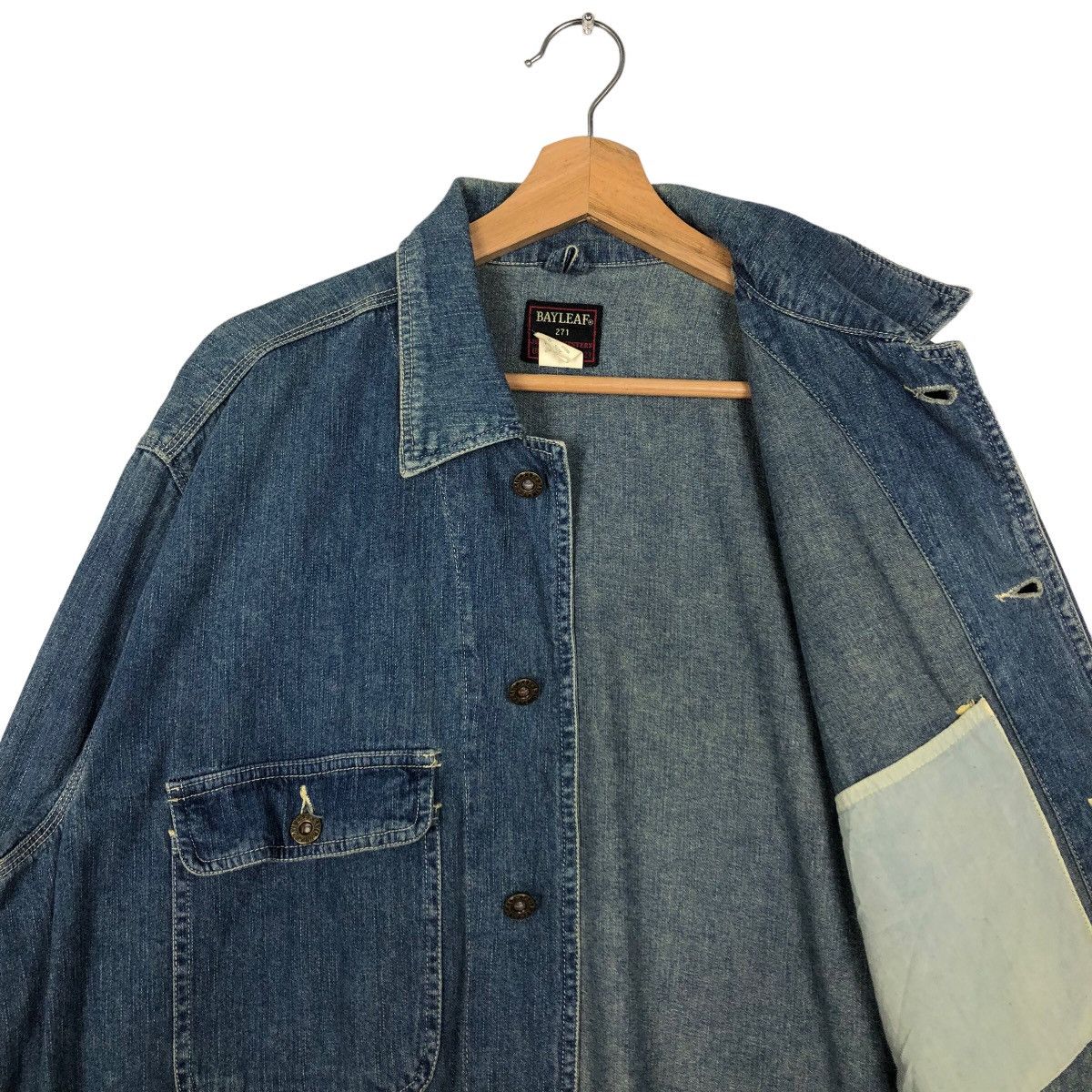 Japanese Brand 🔥90’s Bayleaf Issey Miyake Chore Denim Jacket Japan Size US M / EU 48-50 / 2 - 9 Thumbnail