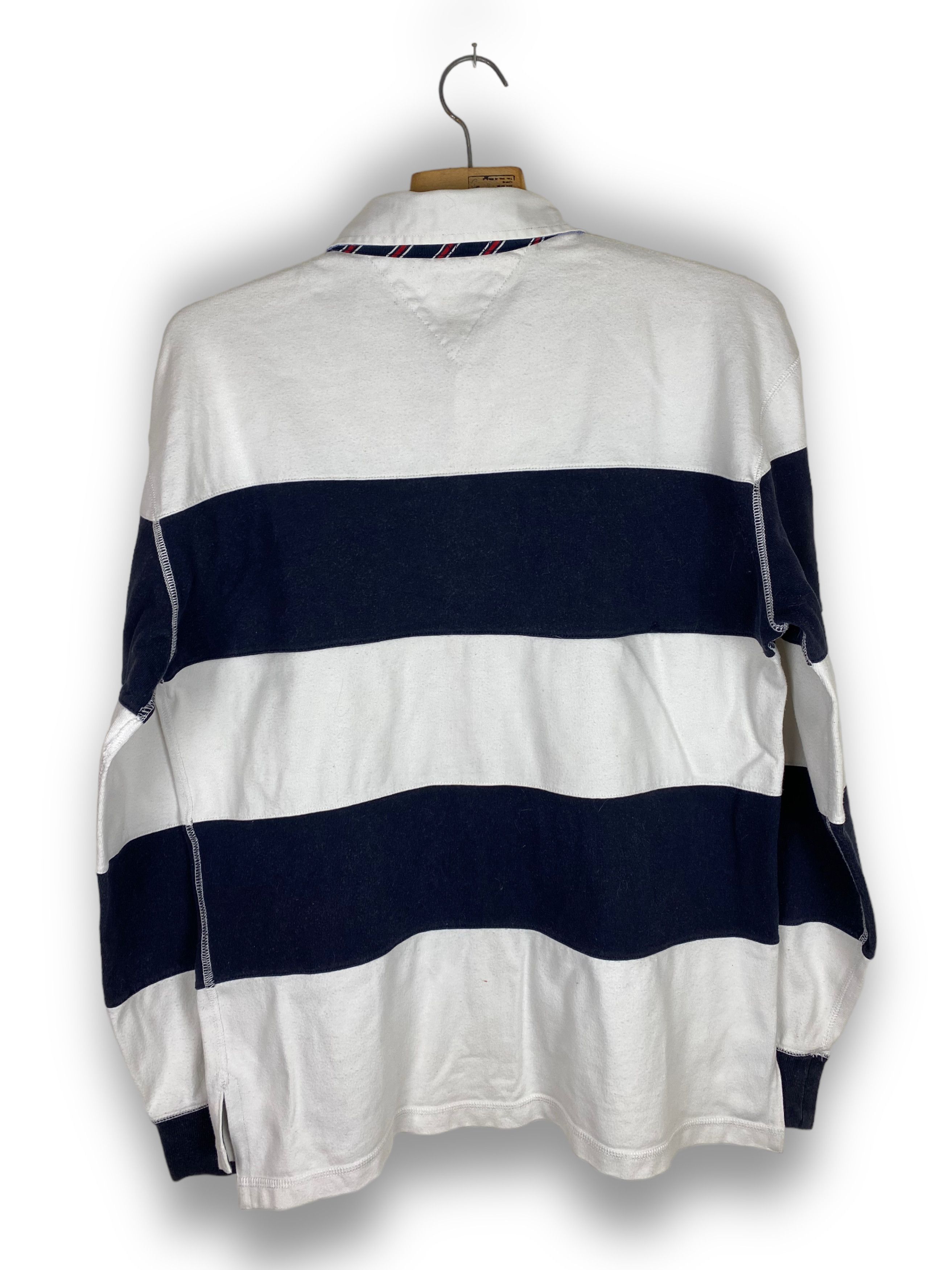 Tommy Hilfiger Vintage TOMMY HILFIGER Rugby Striped Sweatshirt M494 Size US L / EU 52-54 / 3 - 8 Thumbnail