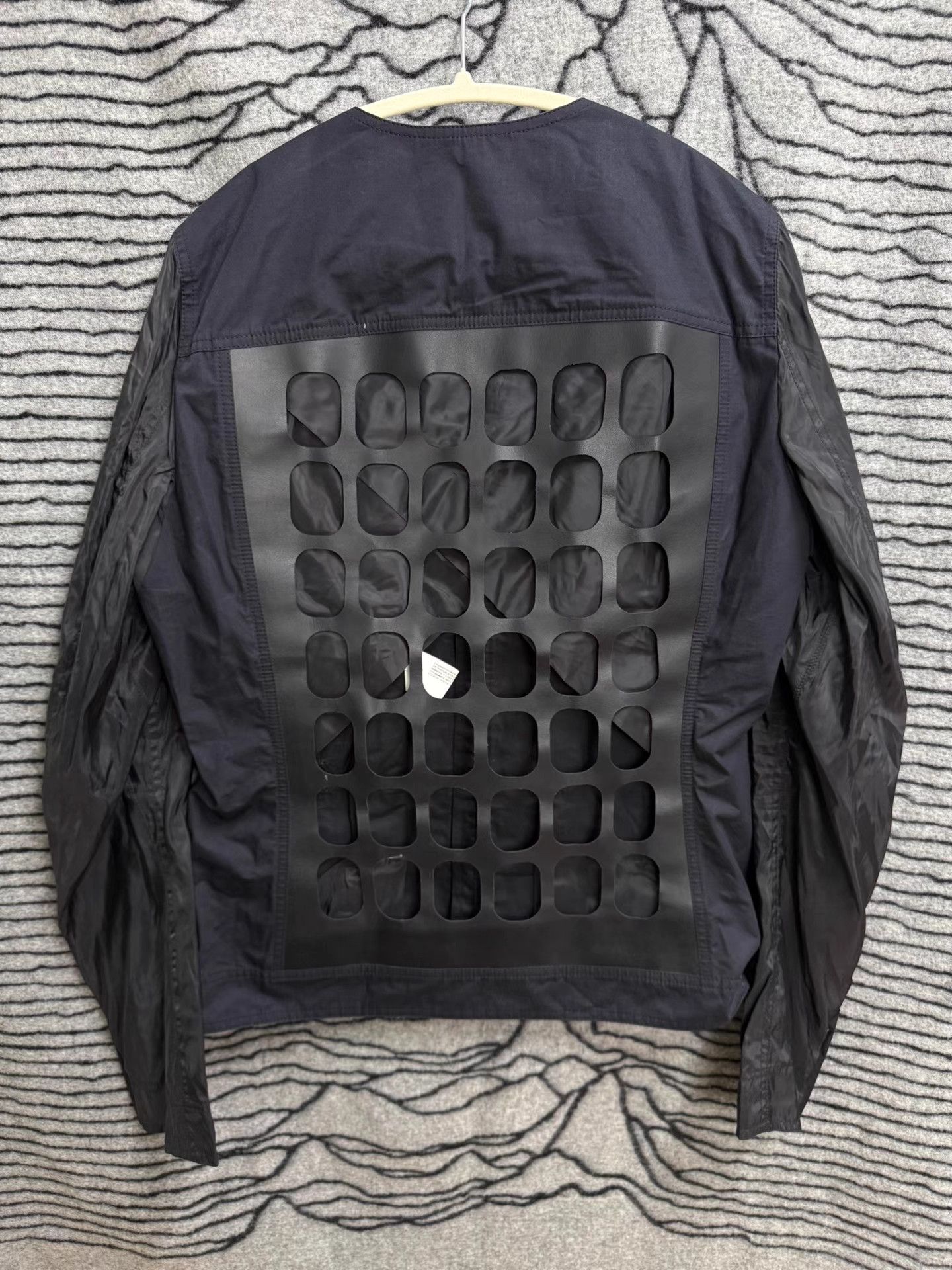 Rick Owens Rick Owens Mesh & Leather Panel Collarless Jacket K20 Size US L / EU 52-54 / 3 - 1 Thumbnail