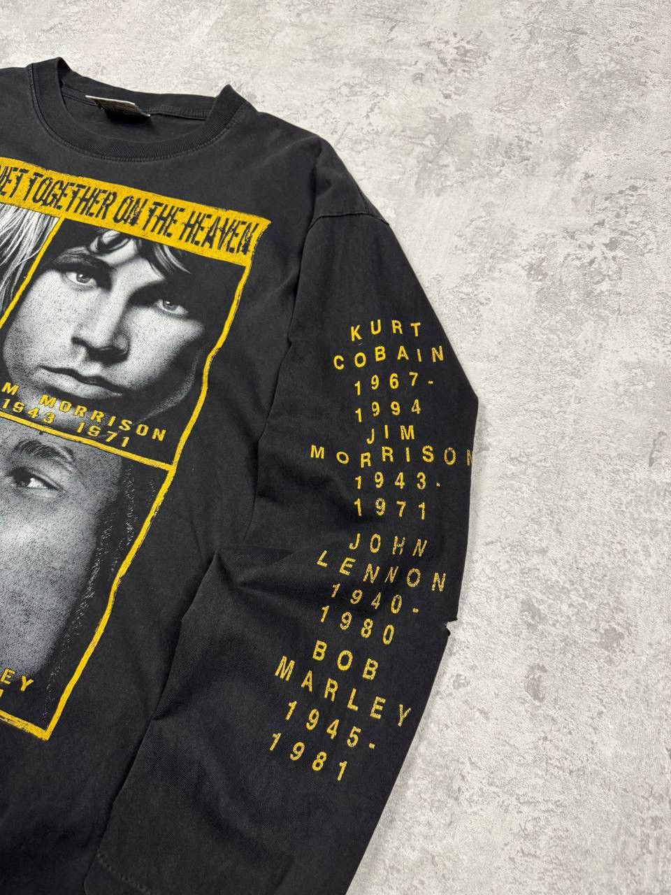 Band Tees Vintage They All Met Together On The Heaven Black Longsleeve Size US XL / EU 56 / 4 - 5 Thumbnail