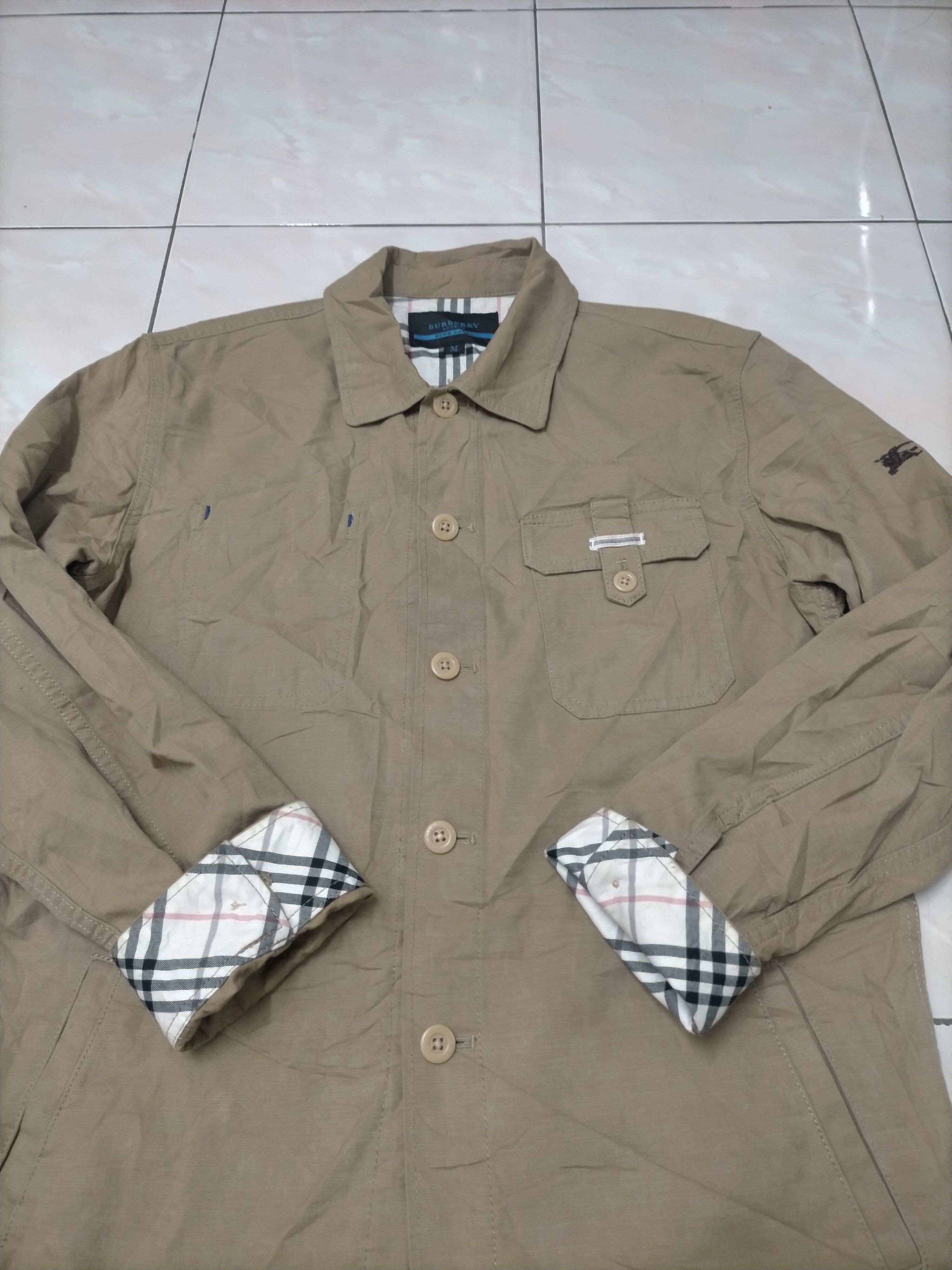 Burberry Burberry Blue Label Work Khaki Shirt Size US M / EU 48-50 / 2 - 1 Thumbnail