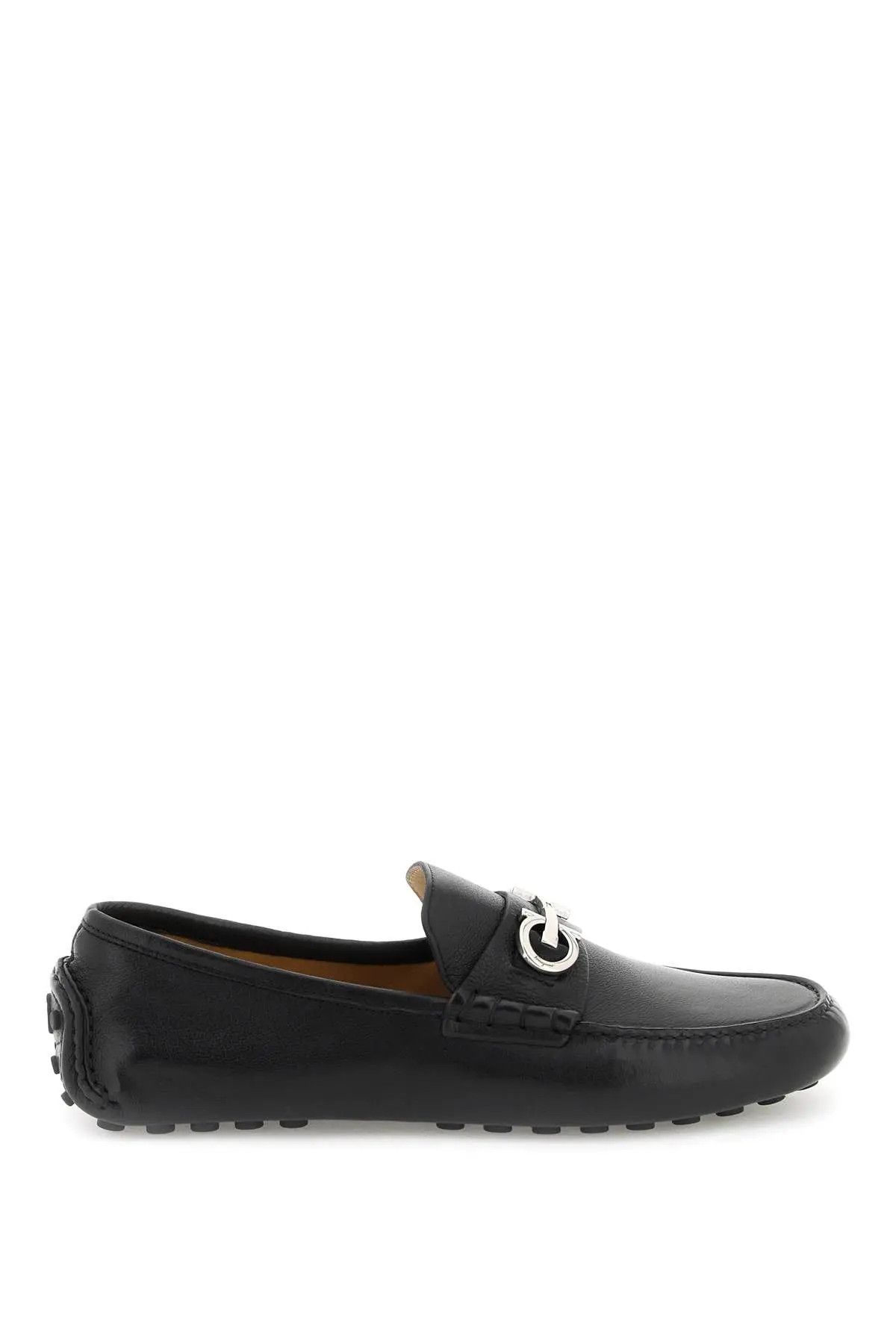 image of Salvatore Ferragamo O1S22I1N0324 Gancini Loafers In Black, Men's (Size 8)