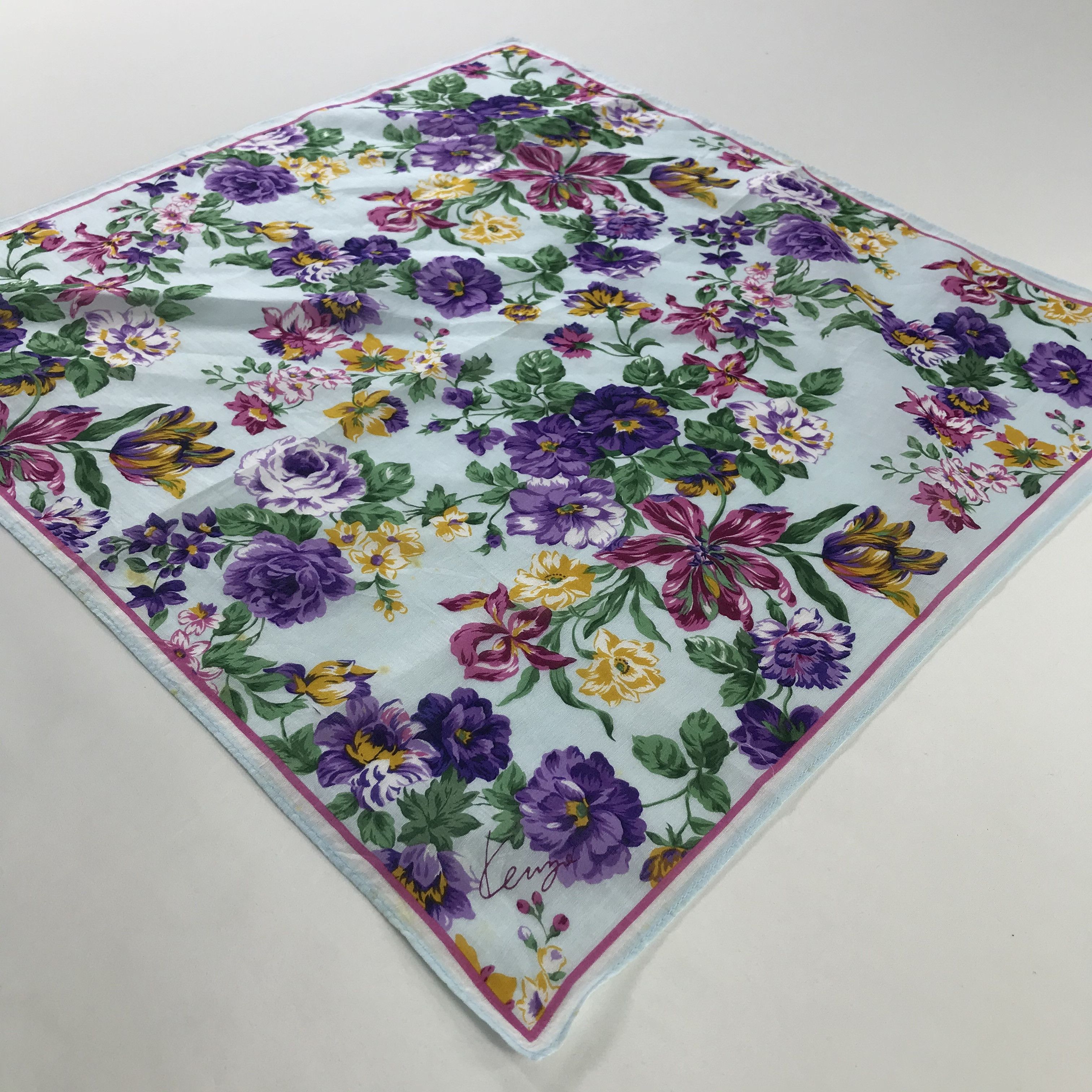 Kenzo × Vintage Kenzo Bandana / Handkerchief / Neckerchief - S594 Size ONE SIZE - 2 Thumbnail
