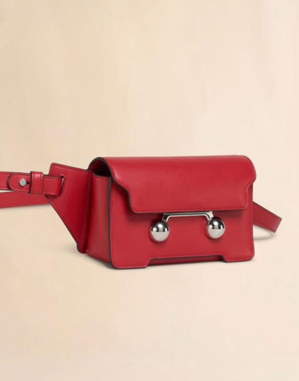 Marni o1w1db10326 Size:OS/Trunkaroo Leather Shoulder Bag in Red Size ONE SIZE - 1 Thumbnail