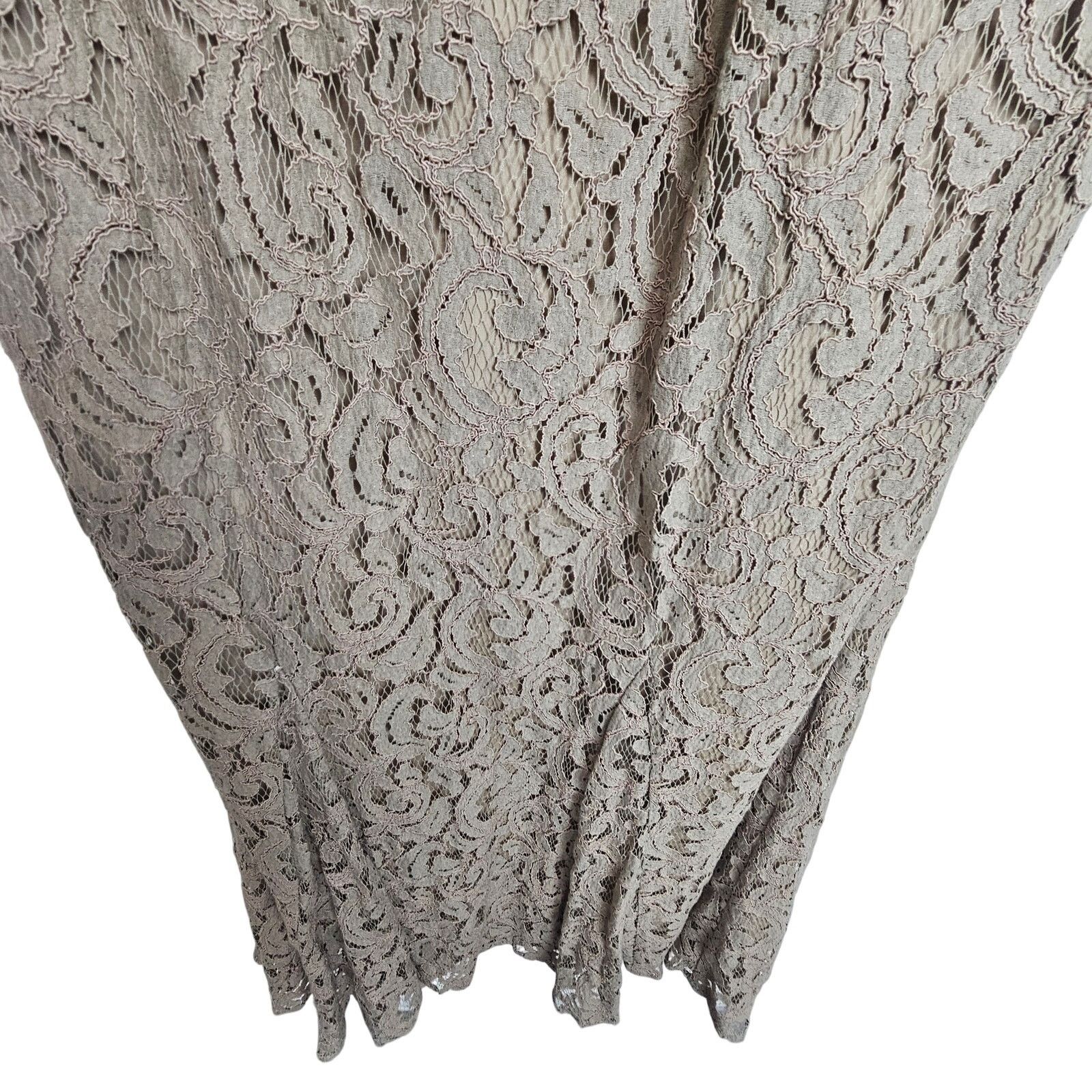 Monique Lhuillier Monique Lhuillier Womens Lace Floral Maxi Dress Fomal Gown Size XL / US 12-14 / IT 48-50 - 4 Thumbnail