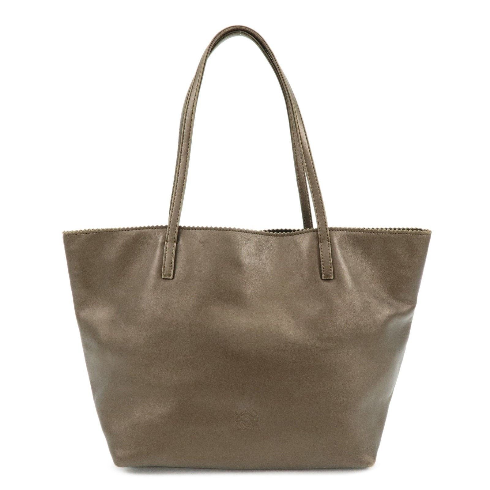 Loewe Loewe Anagram Nappa Leather Tote Brown Size ONE SIZE - 1 Thumbnail