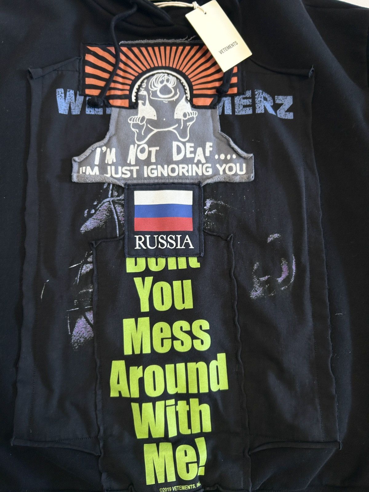 Vetements FW2019 Runway Russian Patchwork Hoodie Size US XS / EU 42 / 0 - 3 Thumbnail