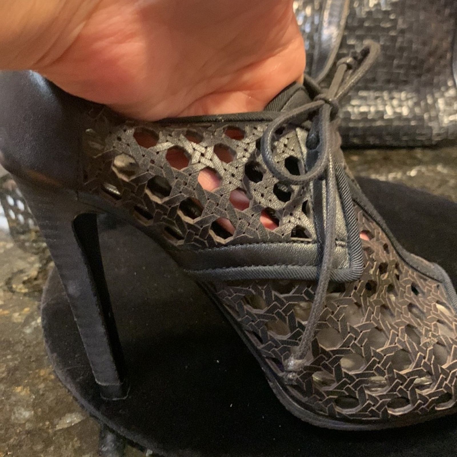 Proenza Schouler Proenza Schouler runway black cage woven open toe sexy shoes Size US 7 / IT 37 - 8 Thumbnail