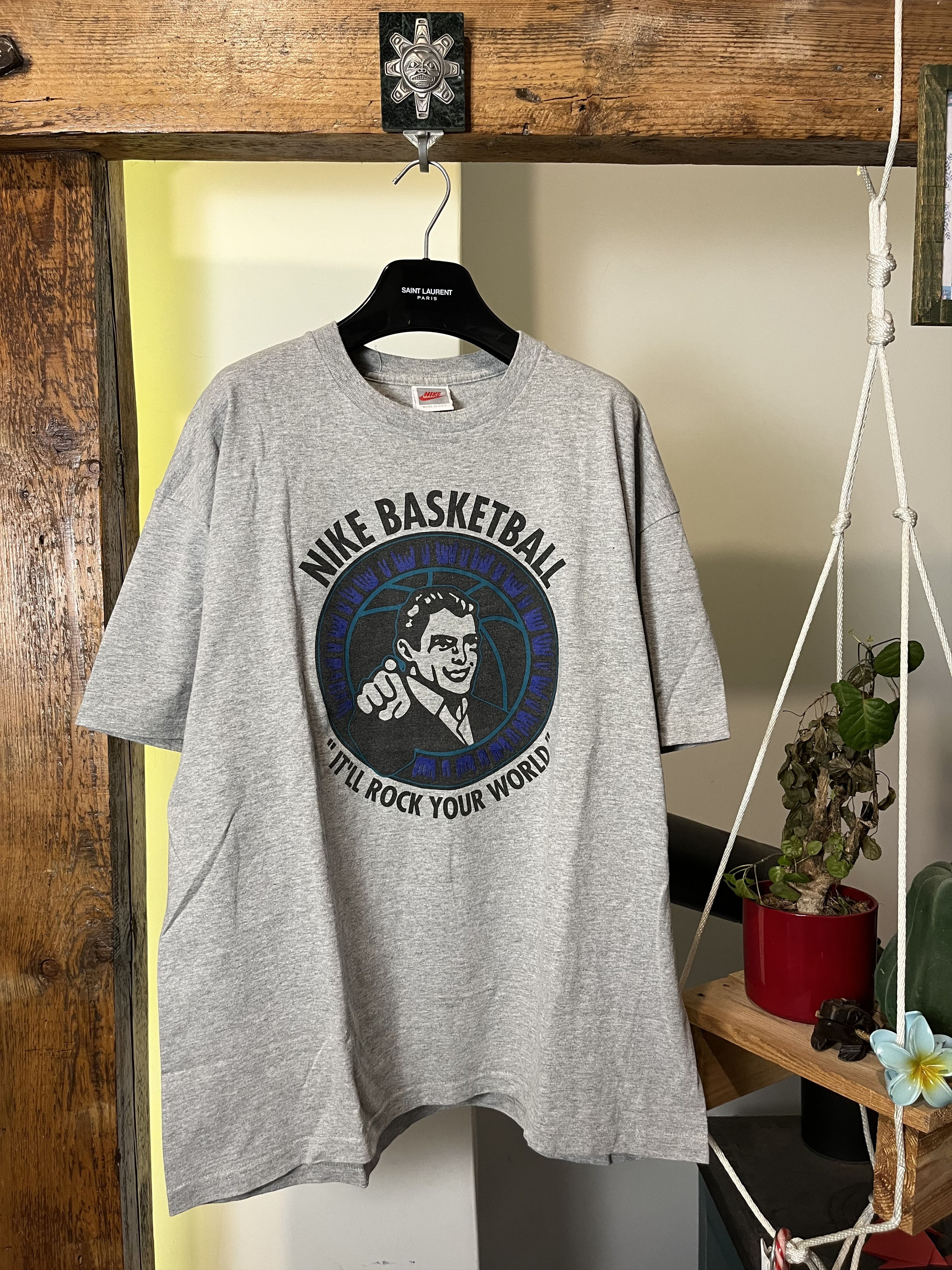 NBA × Nike × Vintage 90s Nike Basketball Monster Jam Rare "IT'LL ROCK YOUR WORLD" Size US XL / EU 56 / 4 - 1 Thumbnail
