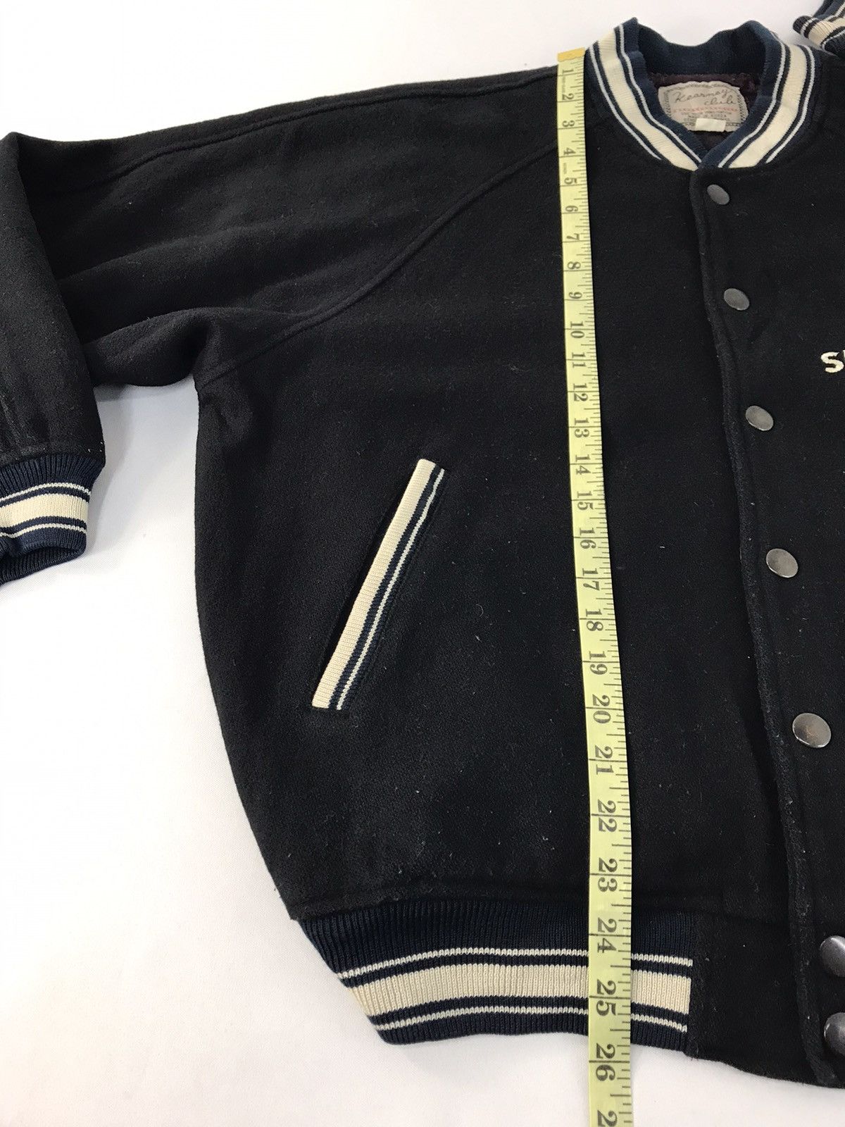 Japanese Brand Kearney House Club Member Simple Varsity Jacket Wool Sleeve Size US M / EU 48-50 / 2 - 10 Thumbnail