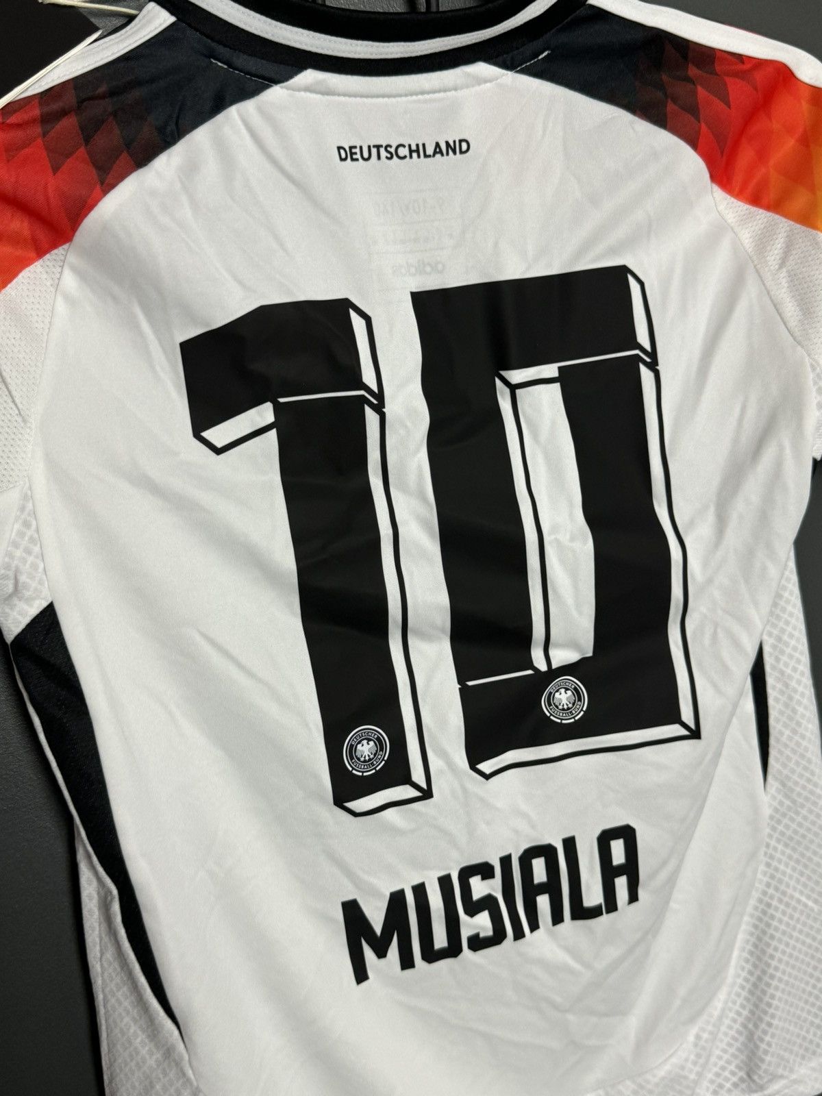 Adidas KIDS New Germany 2024 Home Musiala Football Jersey T-Shirt Size US XS / EU 42 / 0 - 3 Thumbnail