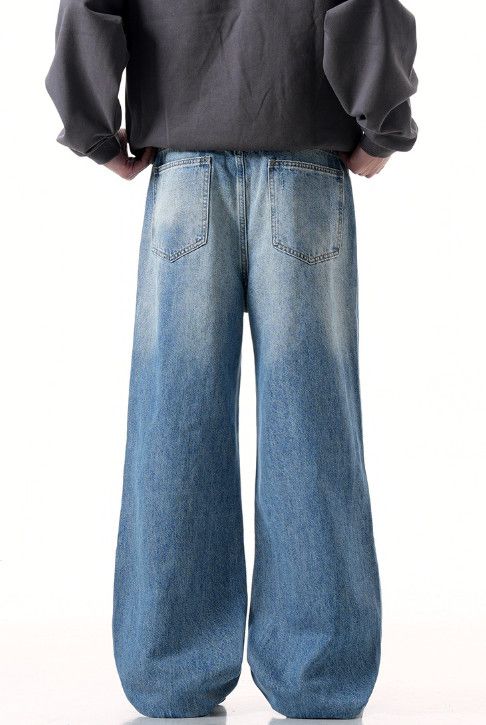 Jean American retro washed men's cleanfit flared jeans Size US 32 / EU 48 - 4 Thumbnail
