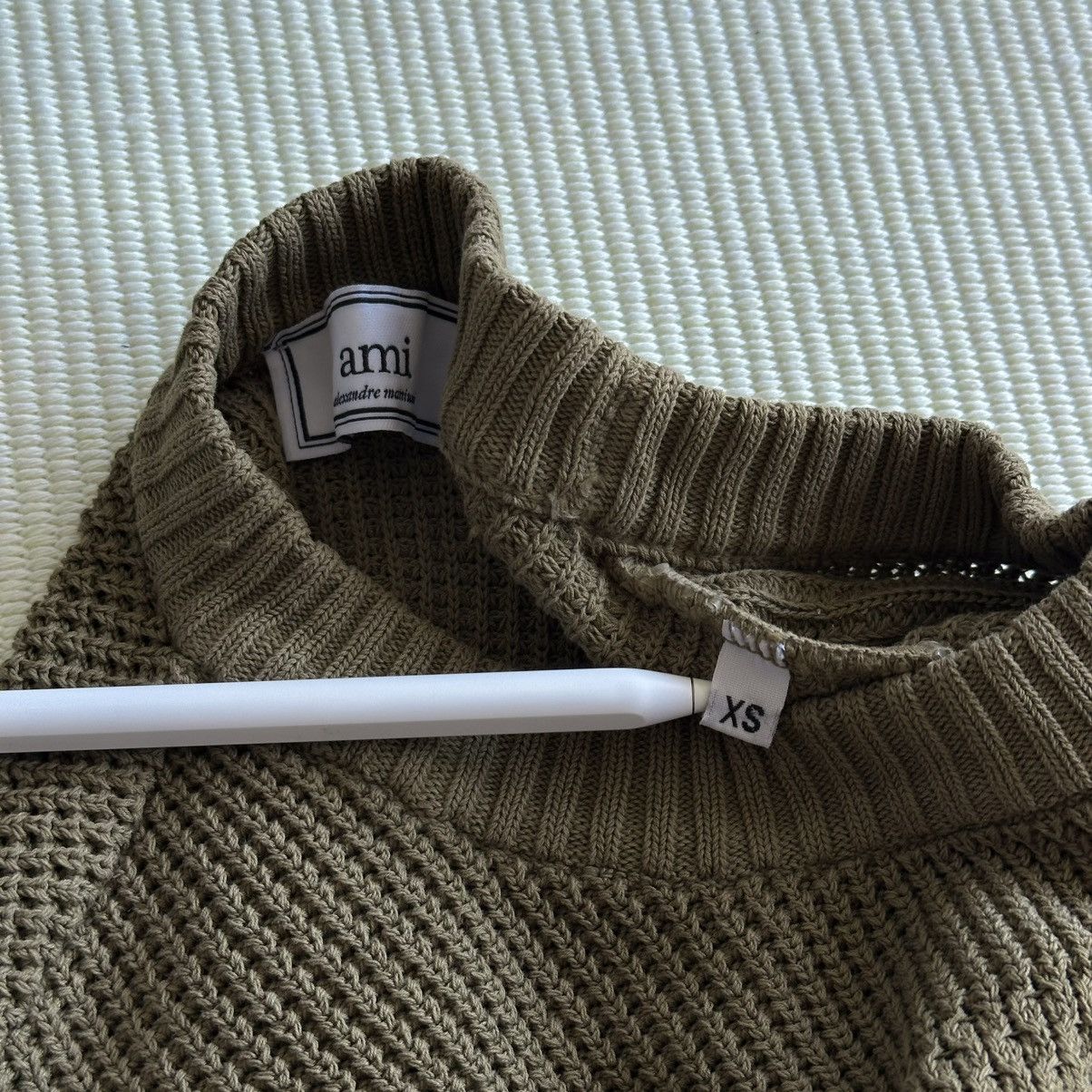 AMI Ami Alexandre Mattiussi Olive Green Crewneck Sweater Size US XS / EU 42 / 0 - 5 Thumbnail