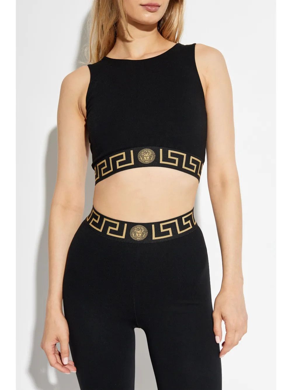 Versace o1y0226 Crop Top in Black/Gold Size XS / US 0-2 / IT 36-38 - 2 Thumbnail
