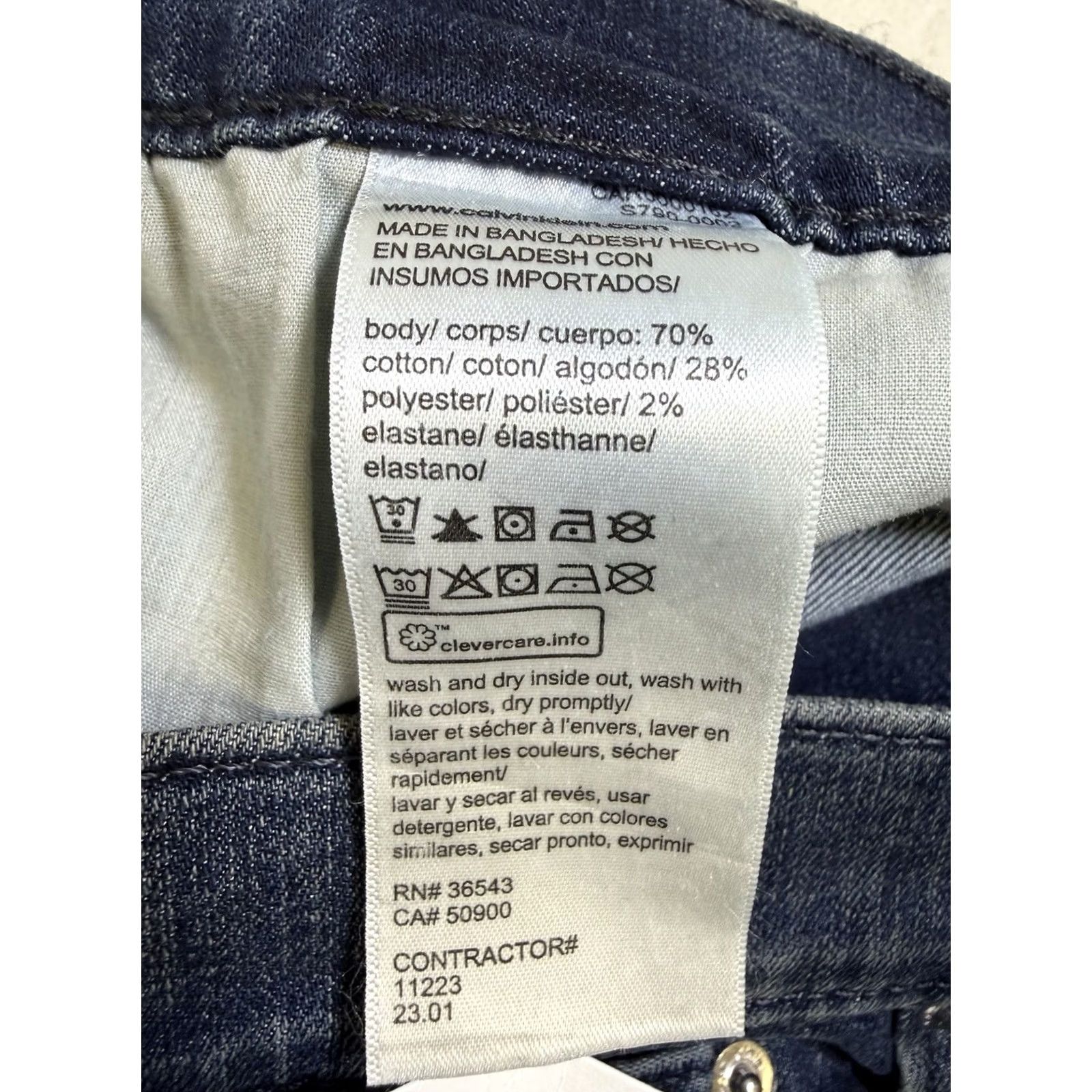 Calvin Klein Calvin Klein Secaucus Slim Fit Jeans Denim 34x30 Blue Men’s Regular Stretch 5-Pocket NWT Size US 34 / EU 50 - 7 Thumbnail
