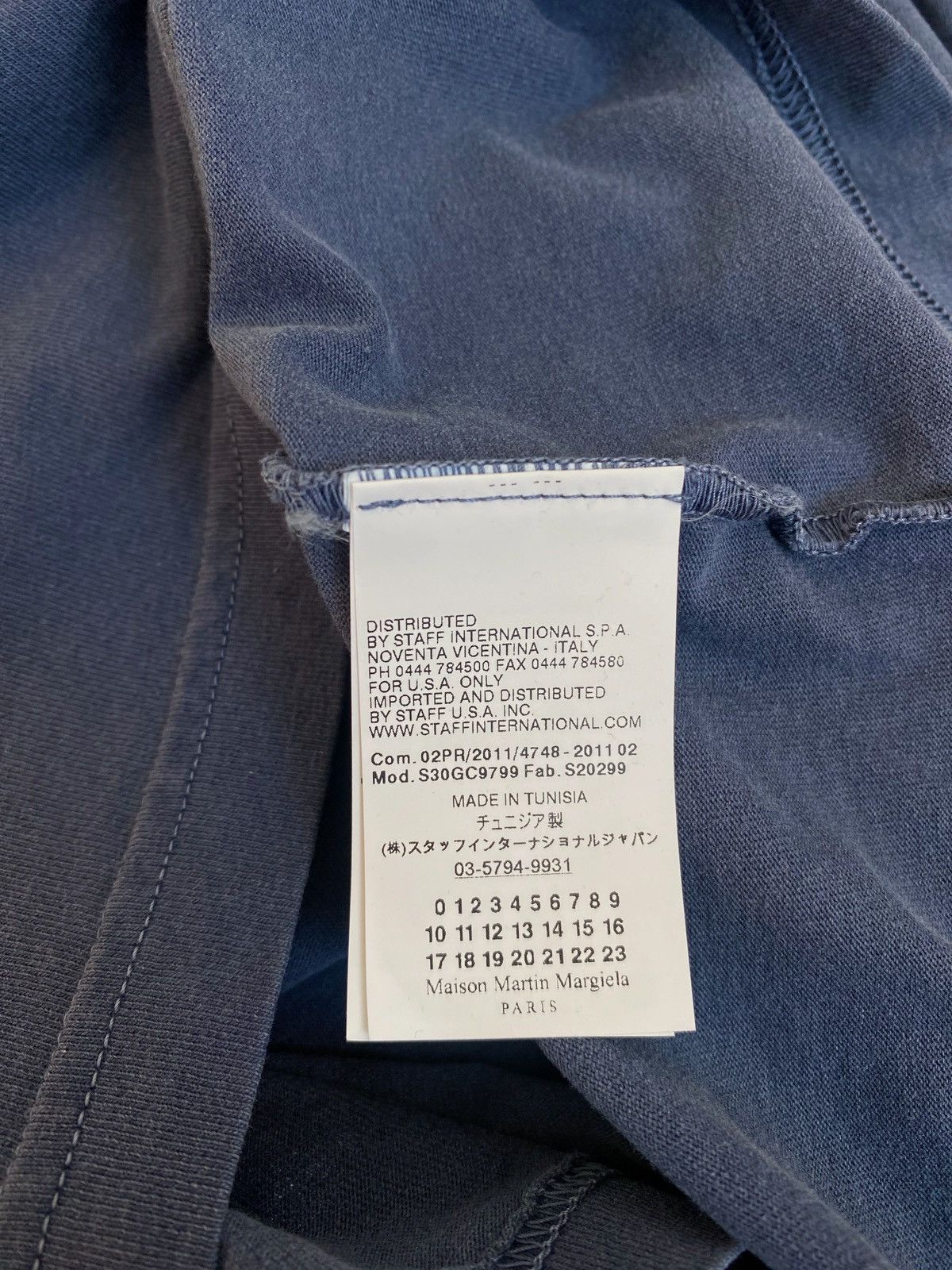 Maison Margiela MAISON MARTIN MARGIELA AIDS garment dyed v- neck t-shirt Size US M / EU 48-50 / 2 - 13 Thumbnail