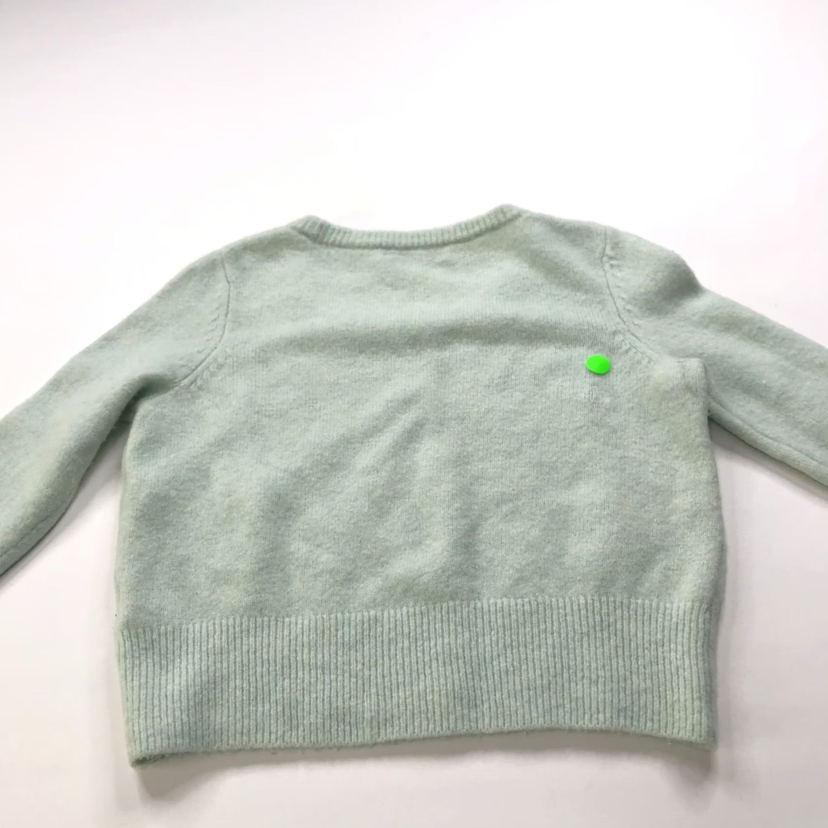 Vintage INTERMIX Wool Cashmere OS Petite Scoop Crop Pullover Sweater Green - Pullover - Cardigan? Size S / US 4 / IT 40 - 7 Thumbnail