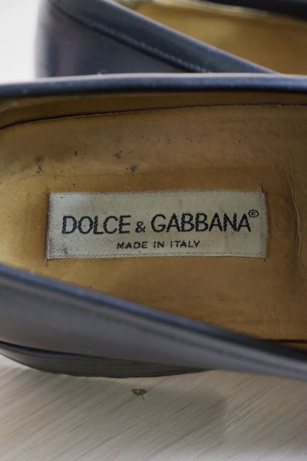 Dolce & Gabbana Vintage Dolce & Gabbana Metal Logo Leather Loafers Luxury Size US 10 / EU 43 - 12 Thumbnail