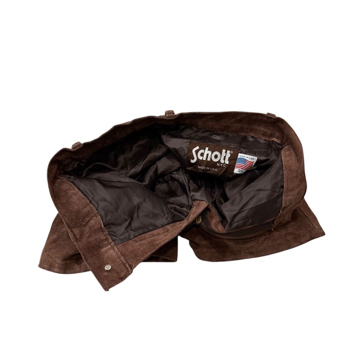 Schott Vintage Schott NYC Made In USA Suede Leather Short Pants Size US 30 / EU 46 - 17 Thumbnail