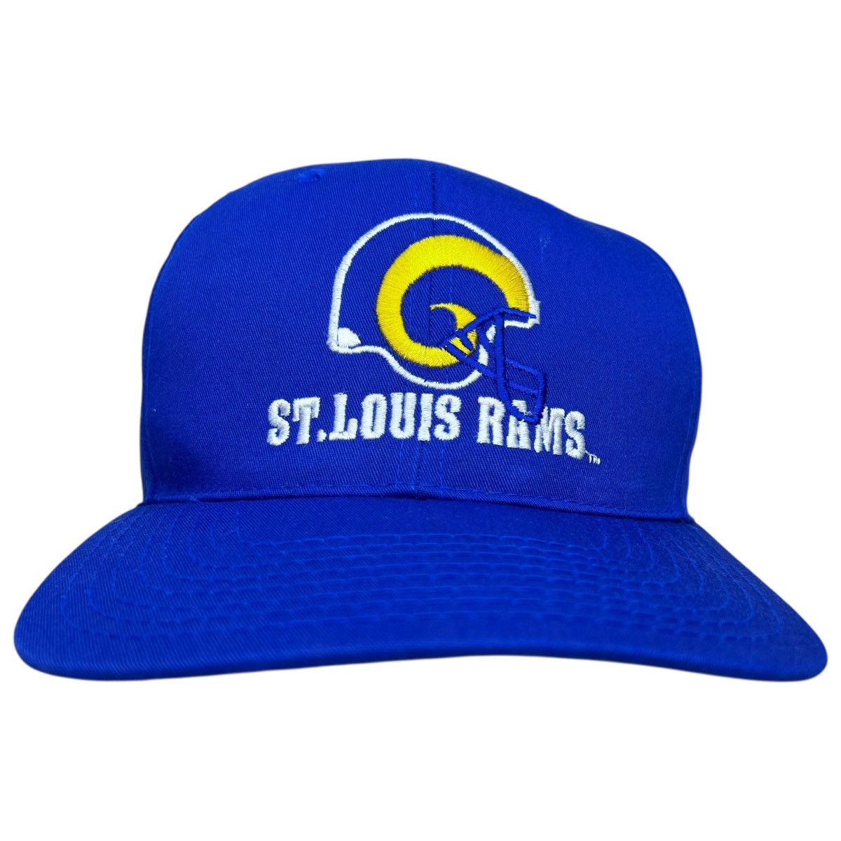 NFL Vtg 1990s NFL St. Louis Rams Spell Out Helmet Logo Snapback Size ONE SIZE - 1 Thumbnail