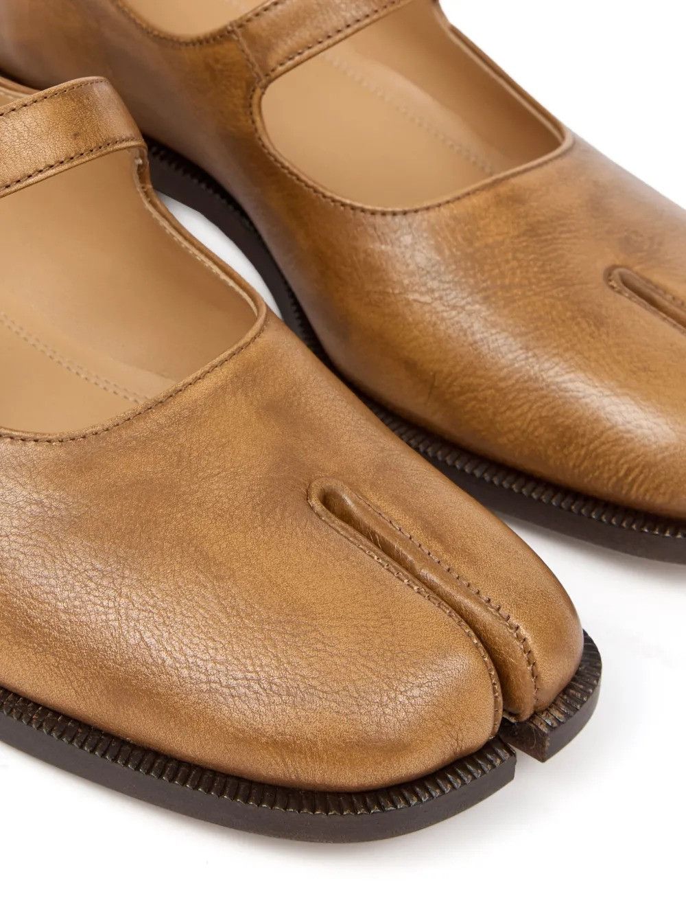Maison Margiela o1w1db10526 Tabi Mary Jane Loafers in Beige Size US 7 / IT 37 - 3 Thumbnail