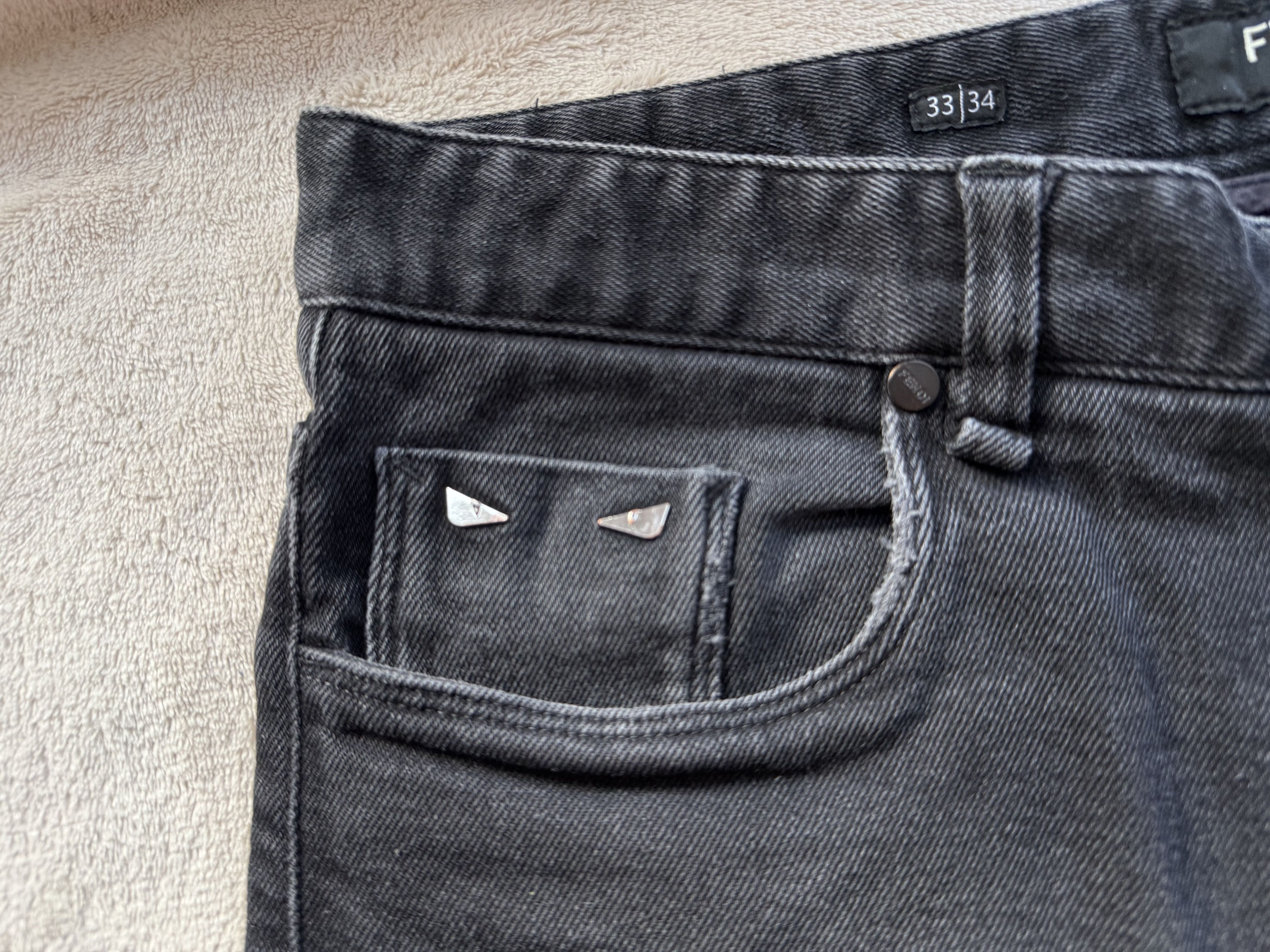 Fendi Fendi black men`s jeans Size US 34 / EU 50 - 4 Thumbnail