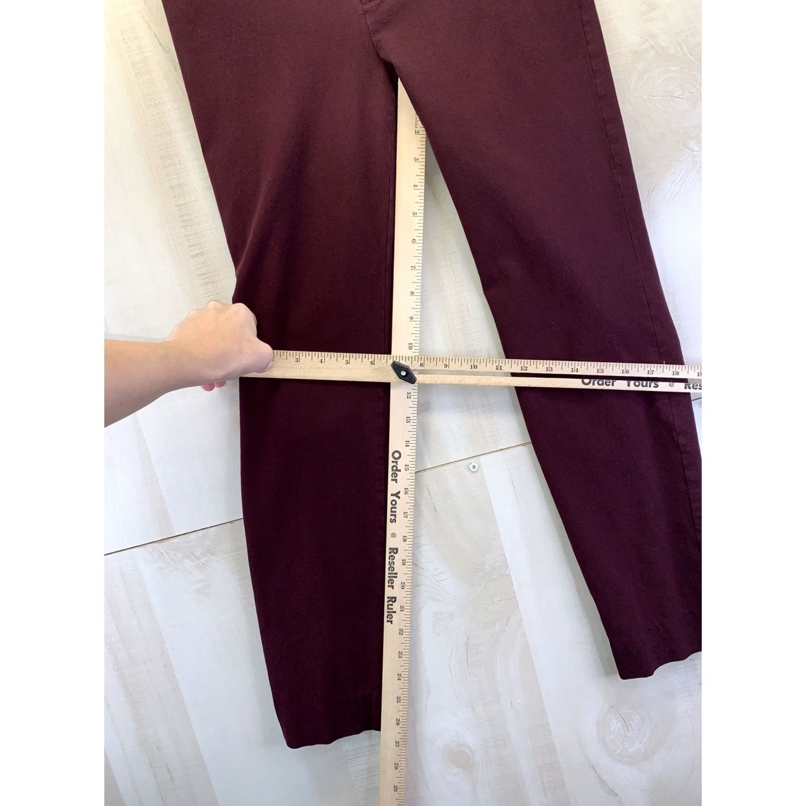 Banana Republic Banana Republic Pants Cropped Purple Womens 4 Stretch Cotton Blend Violet 4 Ladies Cropped Size 27" / US 4 / IT 40 - 4 Thumbnail