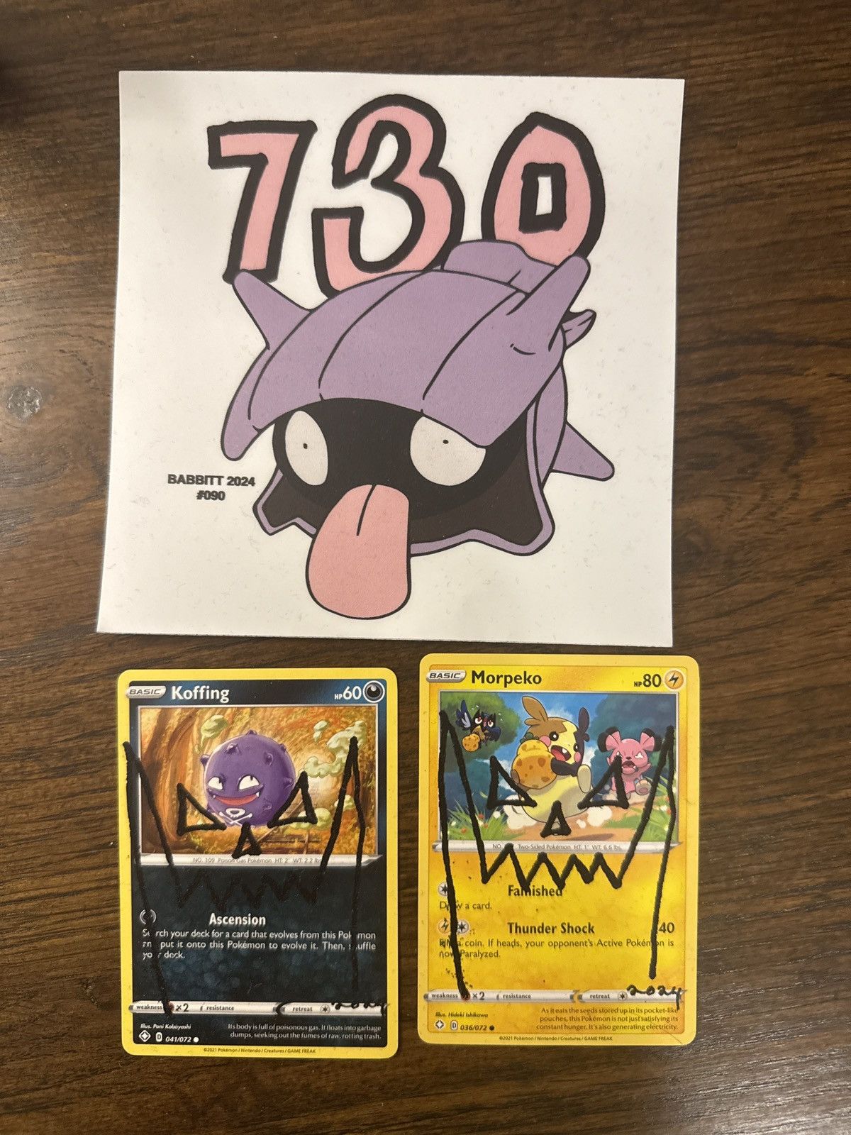 Asspizza Babbitt Revived Pokemon Sticker Card Bundle