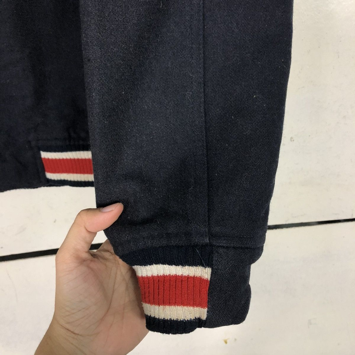 Vintage 🔥WOOL BOMBER JACKET JUMPER BLANKET OCTOPUSARMY Size US M / EU 48-50 / 2 - 18 Thumbnail