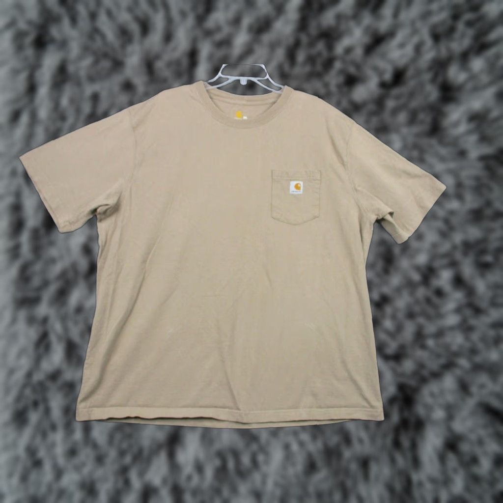 Carhartt VINTAGE Carhartt Shirt Mens 2XL Tan K87 Original Fit Pocket Workwear 100% Cotton Tee Size US XXL / EU 58 / 5 - 1 Thumbnail