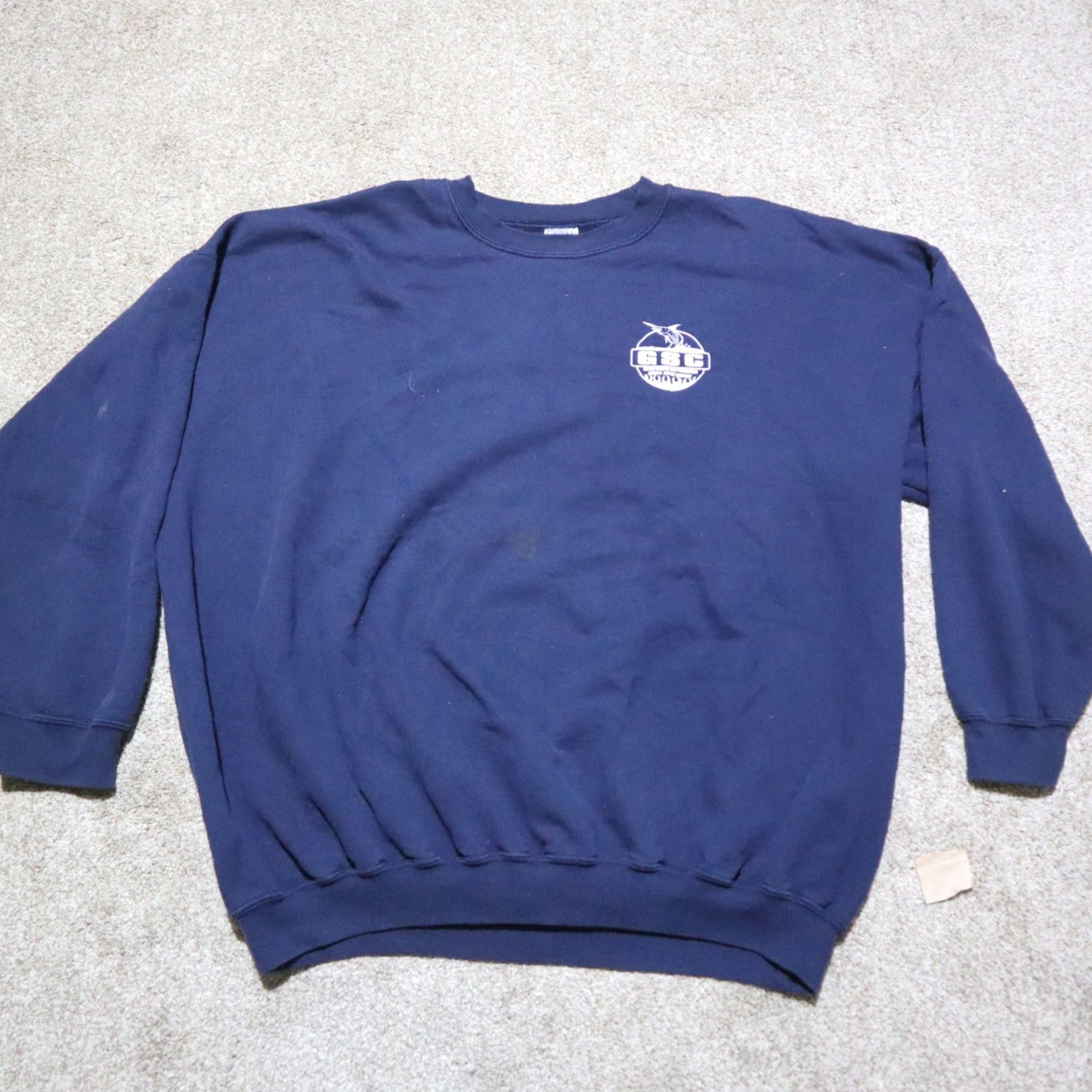 Vintage GSC GSC Greer's Supply Fire Protection Roanoke Virginia VA Sweater Adult Men's 3XL Blue Cotton Blend Knit Pullover Button Collared Long Sleeve Size US XXL / EU 58 / 5 - 3 Thumbnail