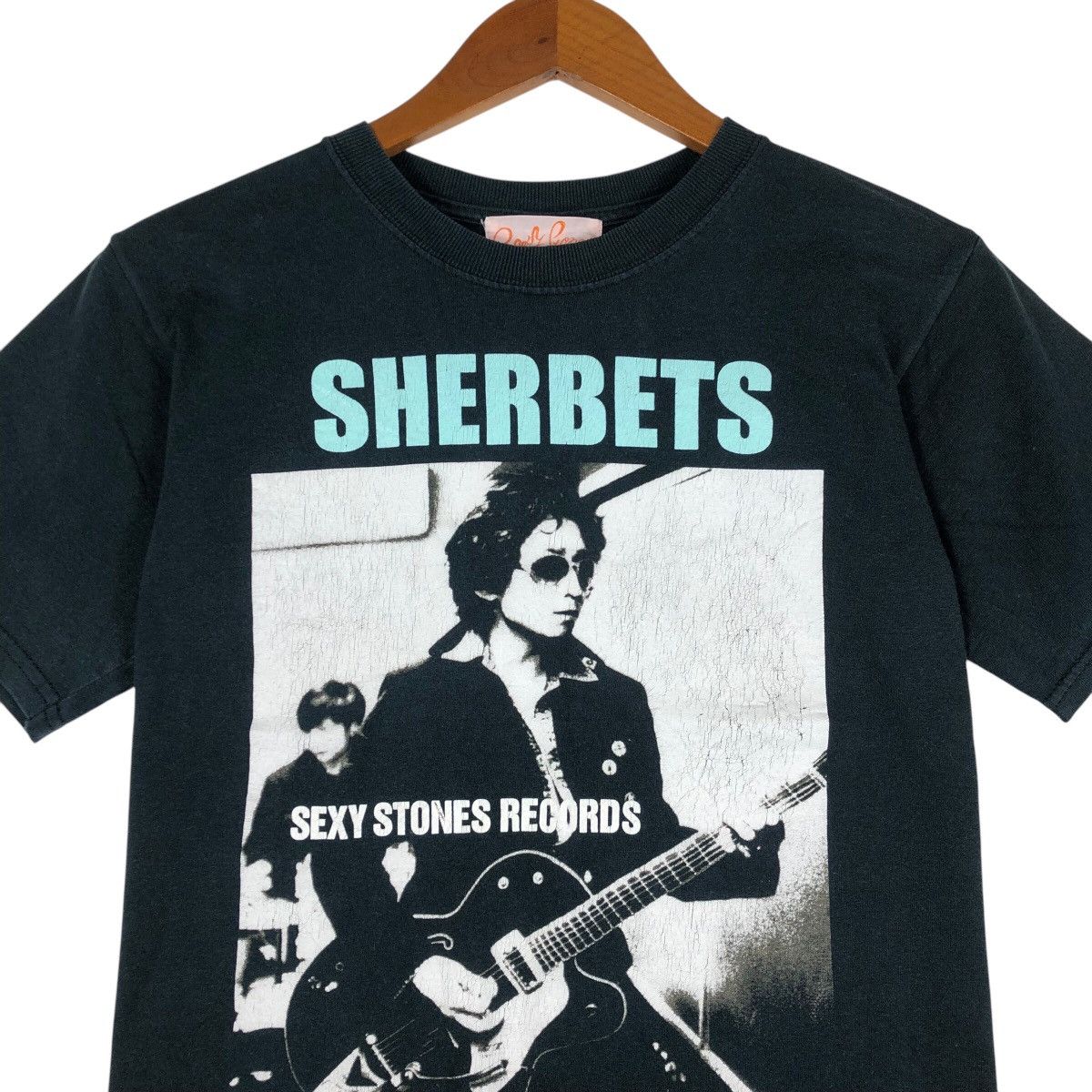Vintage SHERBETS Sexy Stones Records Band Album T-Shirt Size US S / EU 44-46 / 1 - 2 Thumbnail