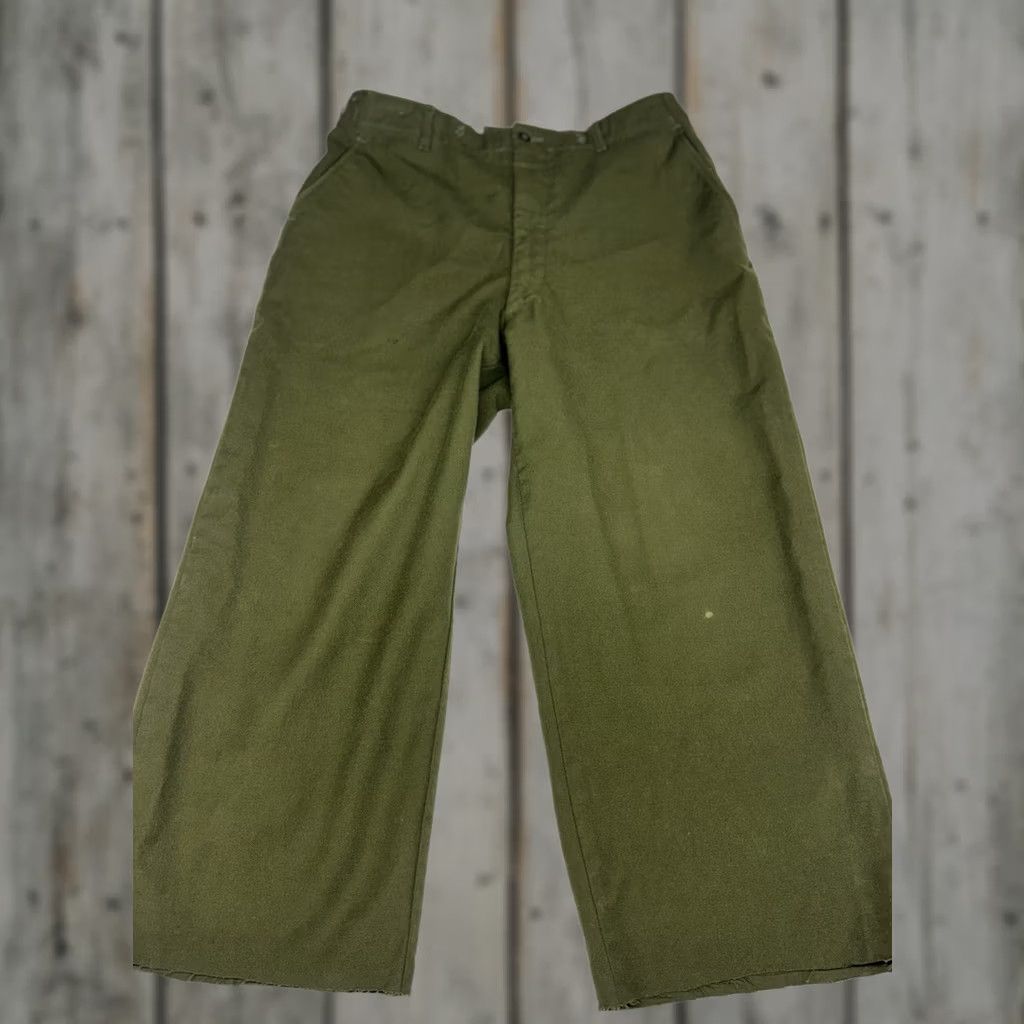 Vintage VINTAGE U.S. Army M-1951 Wool Field Trousers Green M Mens Pants Straight Leg 34in Inseam Size US 31 - 1 Thumbnail