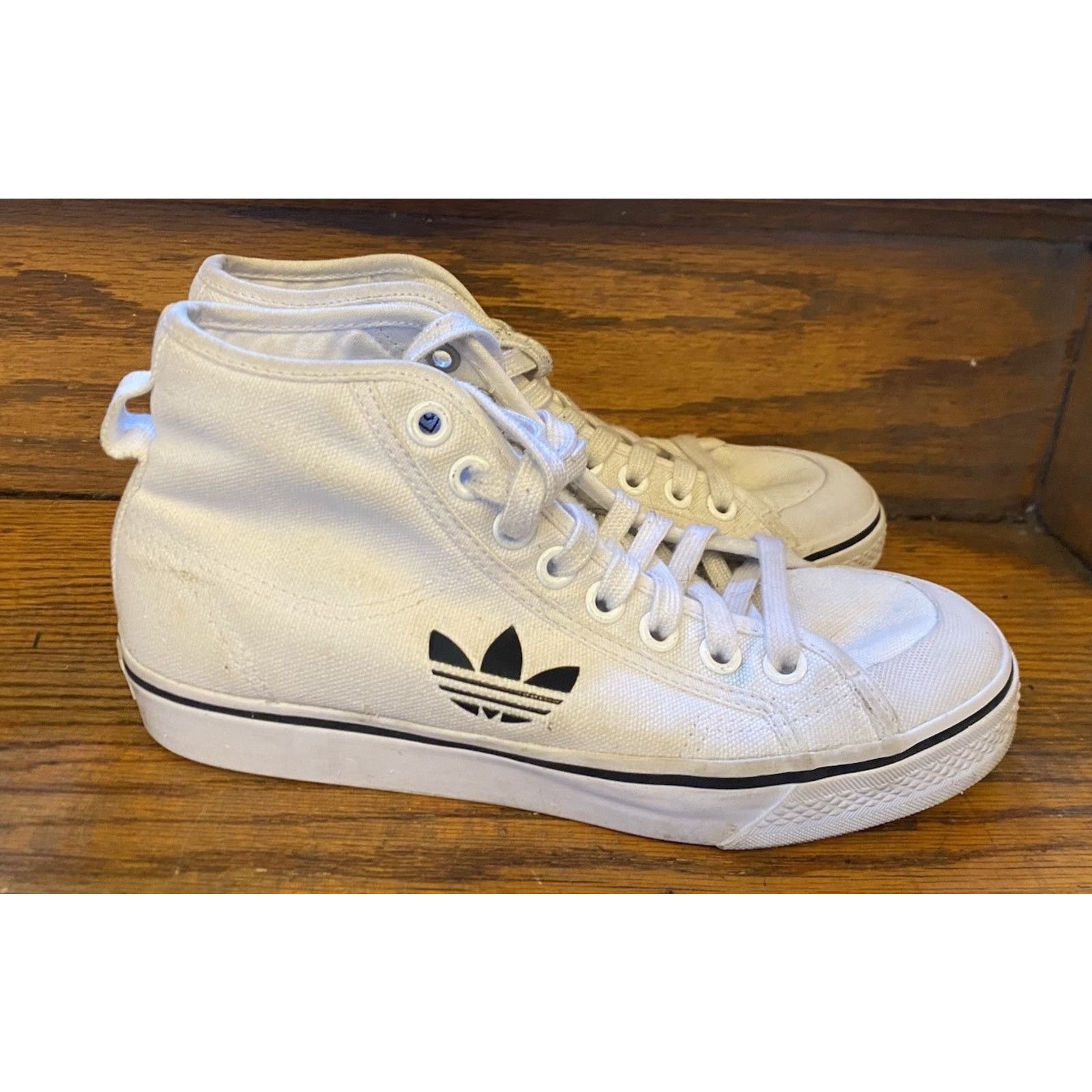 Adidas Adidas Originals High Cloud WHITE/BLACK Mens 6, Women’s 8 Size US 6 / EU 39 - 3 Thumbnail
