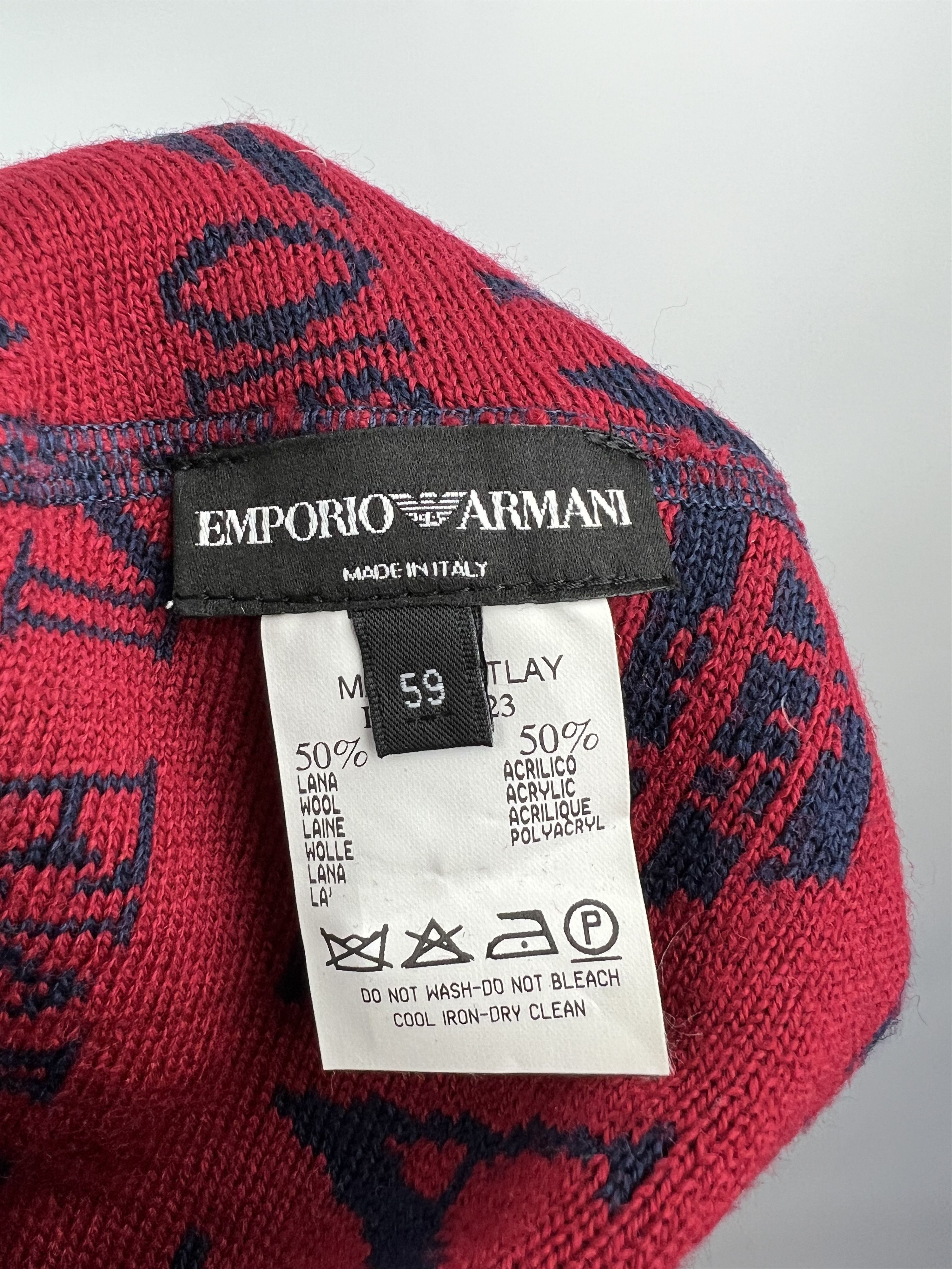 Emporio Armani Emporio Armani Wool Beanie Hat One Size Knit Logo Size ONE SIZE - 5 Thumbnail