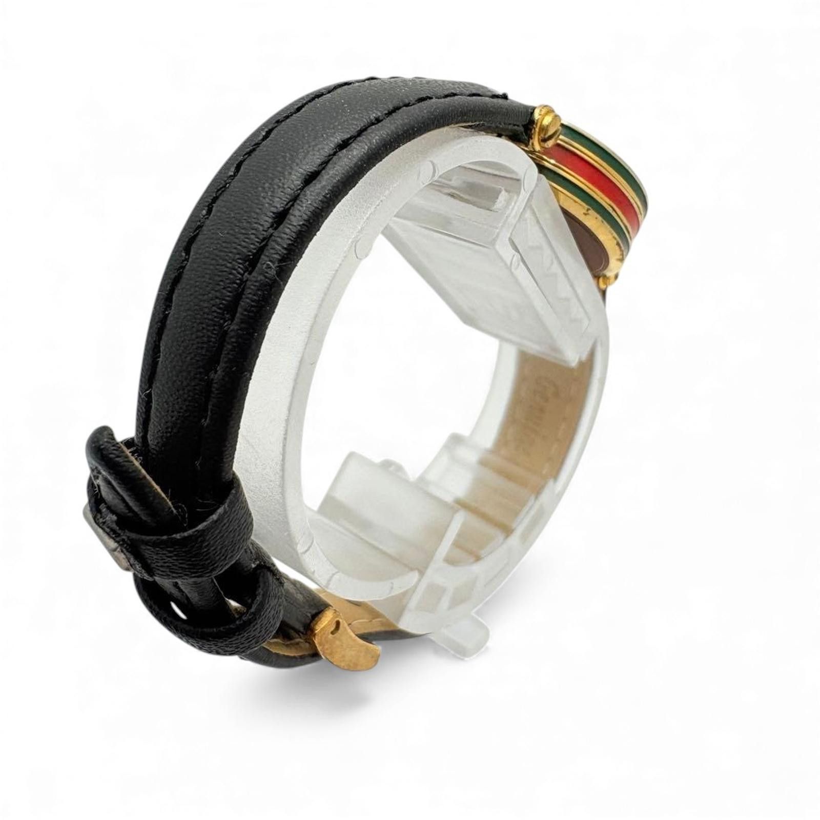 Gucci Gucci - Women Vintage Leather Strap Watch with Gold Size ONE SIZE - 4 Thumbnail