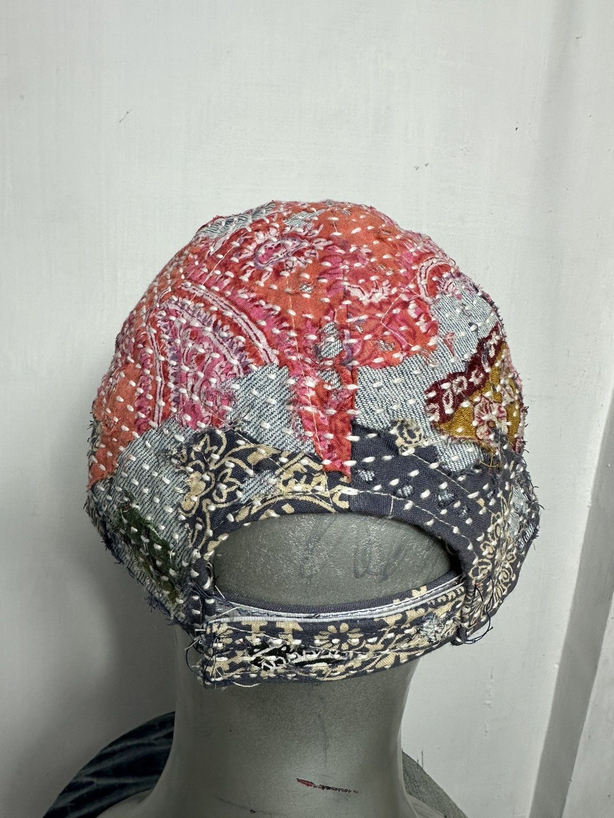 Handmade Custom Made Distressed Paisley Patchwork Boro hats Size ONE SIZE - 11 Thumbnail