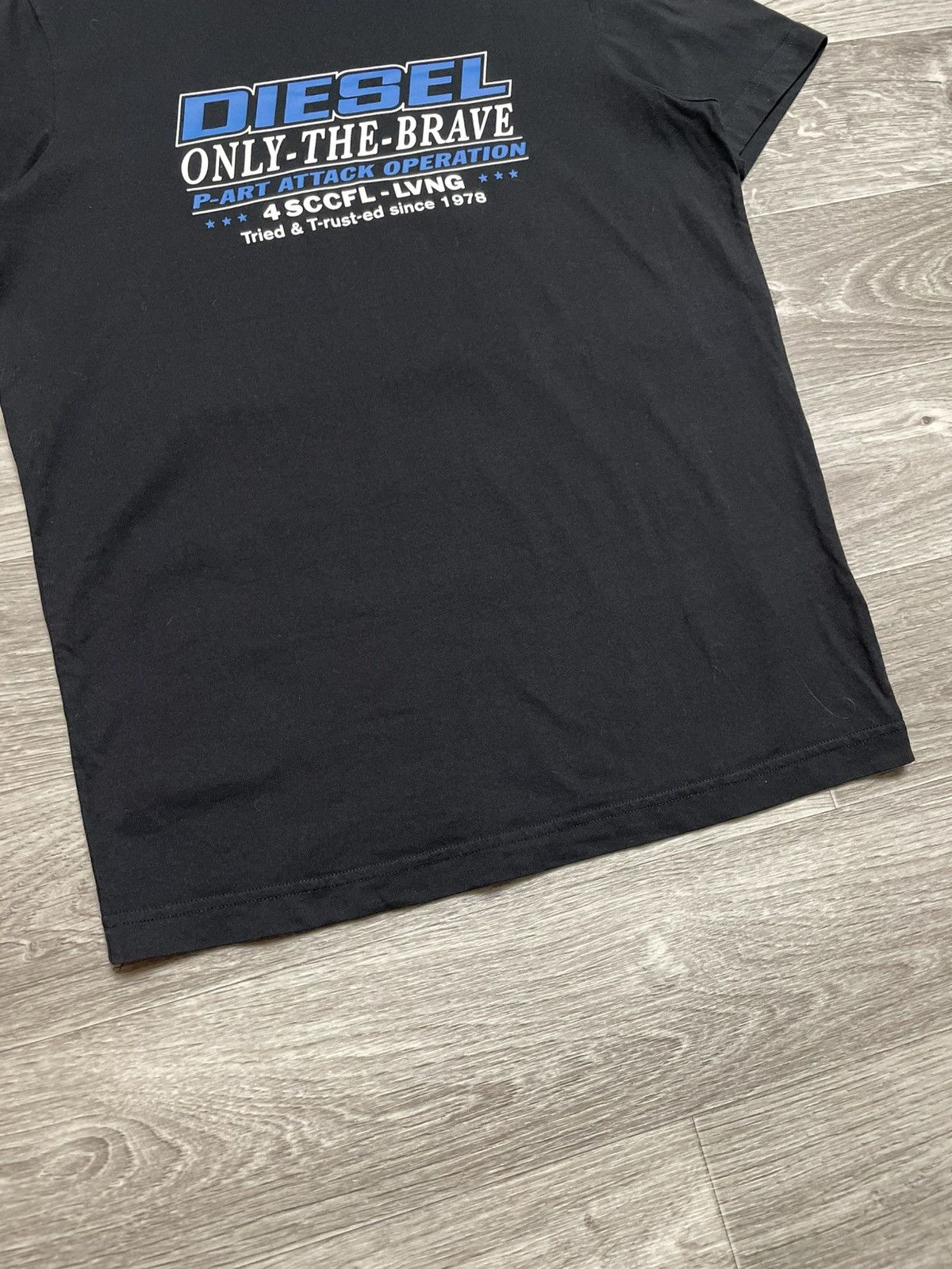 Diesel x2 Diesel Only The Brave Blue And Black T-Shirts Size US M / EU 48-50 / 2 - 4 Thumbnail