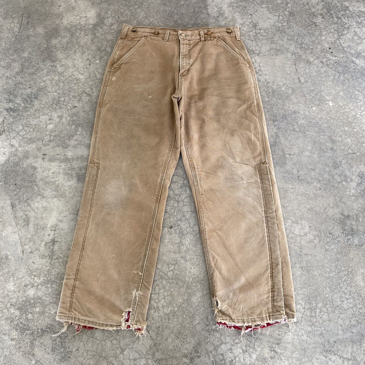 Carhartt VTG Carhartt Insolation Lined Faded Tan Workwear Pants Size US 33 - 2 Thumbnail