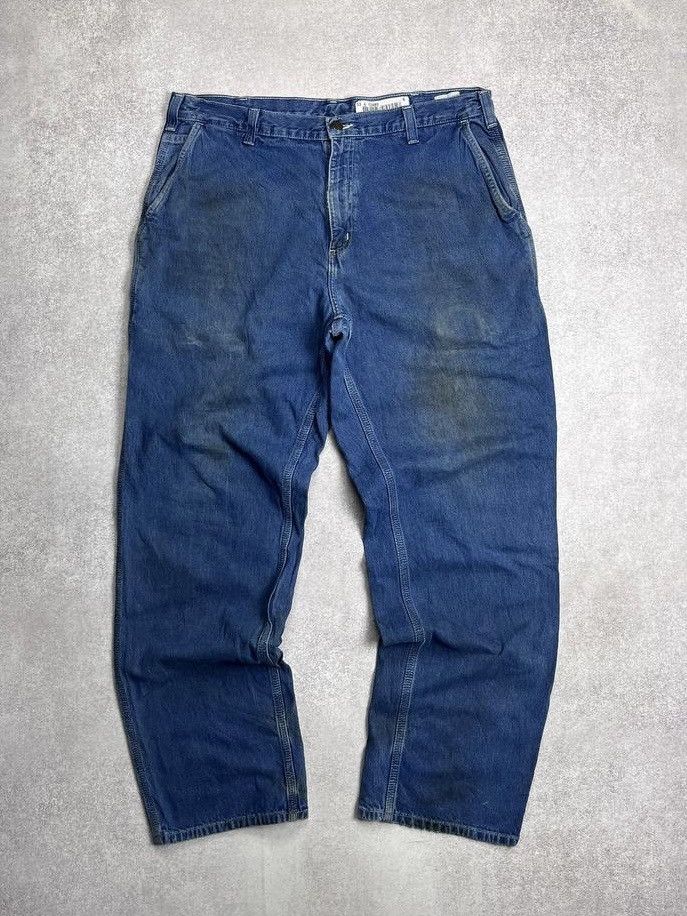 Carhartt × Vintage Vintage Carhartt Baggy Dungaree Denim Jeans Y2K 38 Size US 38 / EU 54 - 3 Thumbnail