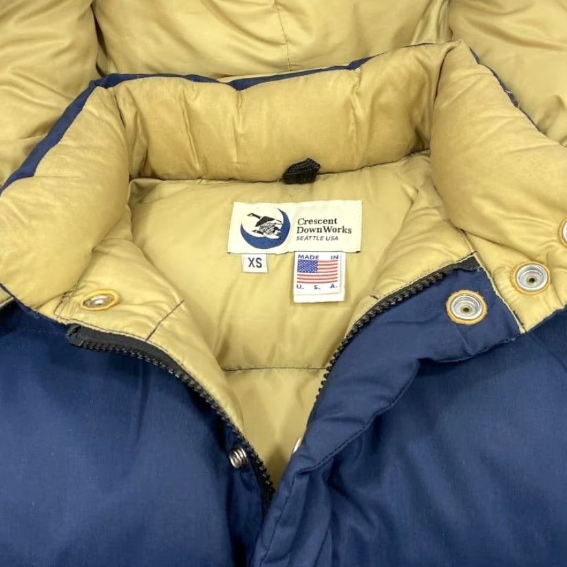 Vintage Crescent Down Works Puffer Jacket XS USA Navy Olive Brown 60% Cotton 40% Nylon Men Regular Size XS Jacket Size US XS / EU 42 / 0 - 6 Thumbnail