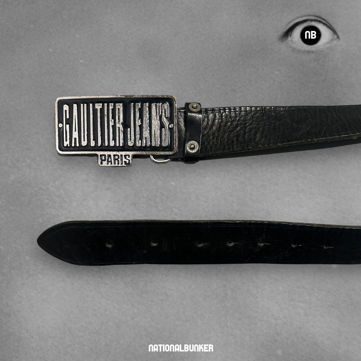 Jean Paul Gaultier Jean Paul Gaultier Jeans Big Buckle Belt Black Size ONE SIZE - 3 Thumbnail