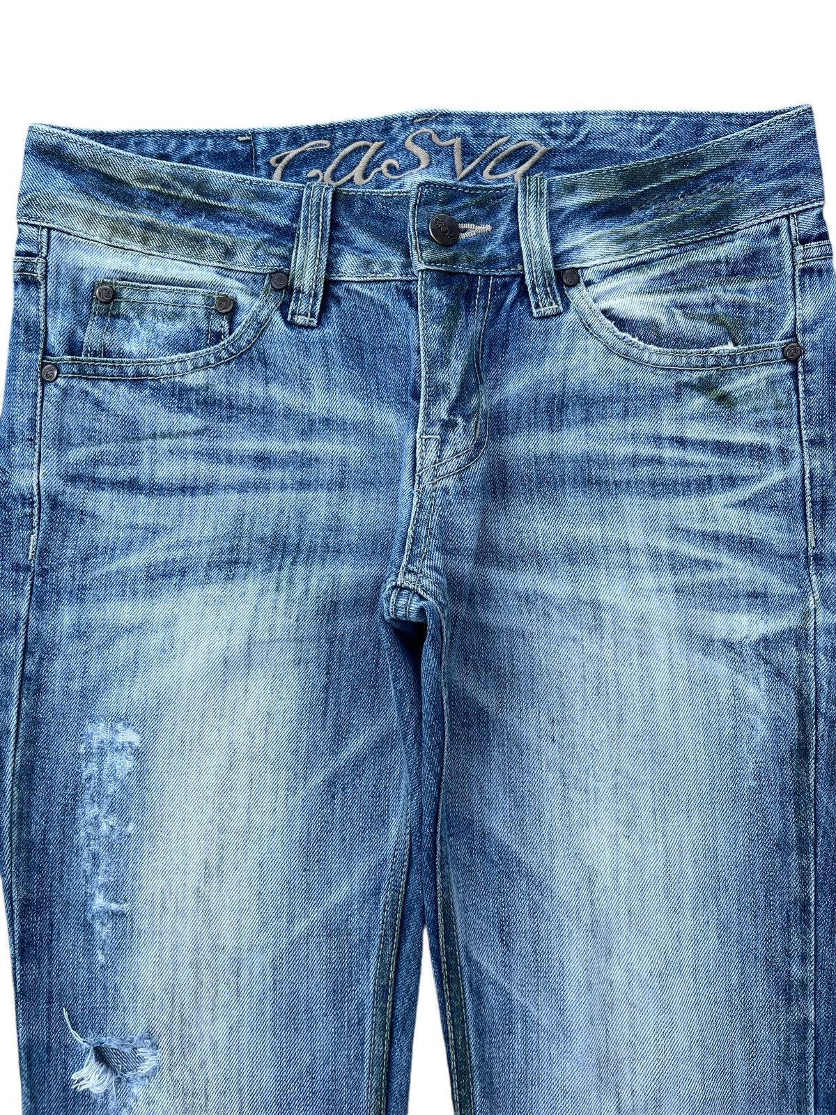 Japanese Brand Vintage Japanese Brand Blue Washed Distressed Straight Jeans Size US 31 - 3 Thumbnail