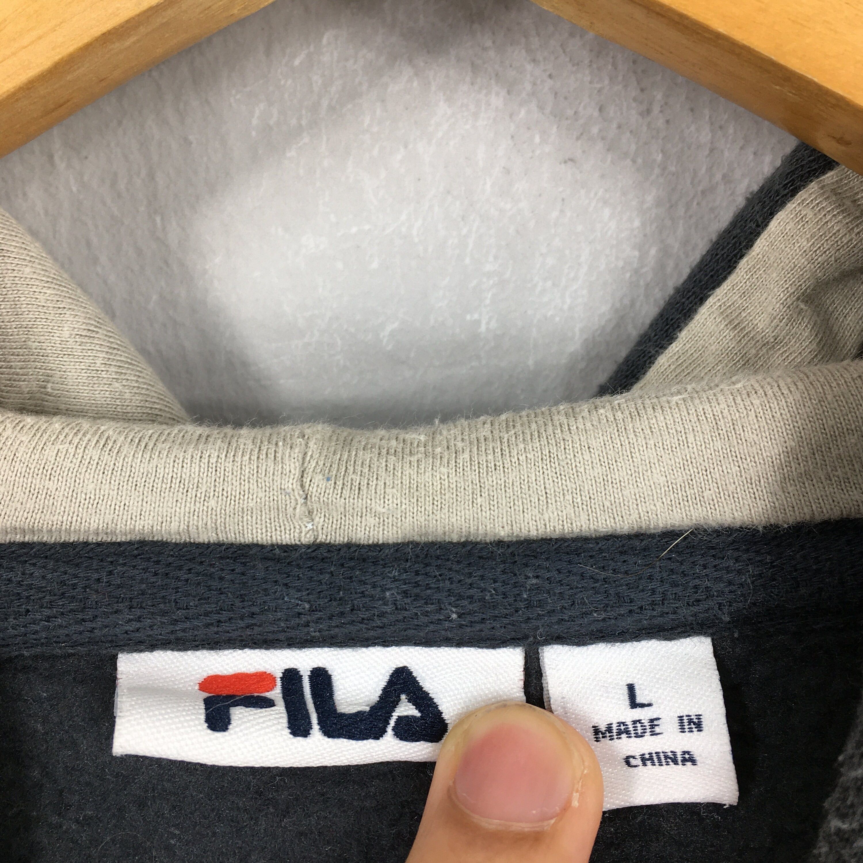 Fila × Vintage Vintage Fila Biella Italia Gray Hoodie Large Size US L / EU 52-54 / 3 - 6 Thumbnail