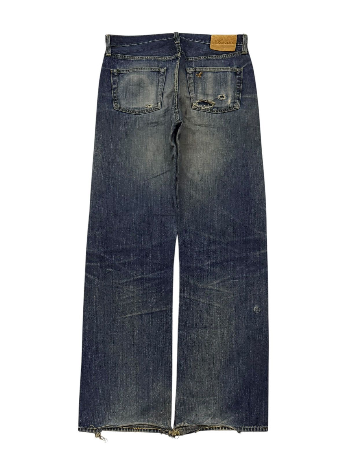 Japanese Brand Vintage 00s Acoustic Japanese Selvedge Denim Jeans | W31 Size US 31 - 3 Thumbnail