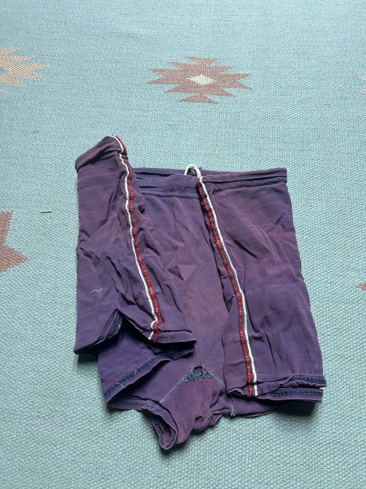 Vintage Vtg 40s 50s swim shorts trunks rayon beach faded purple 35 Size US 34 / EU 50 - 11 Thumbnail