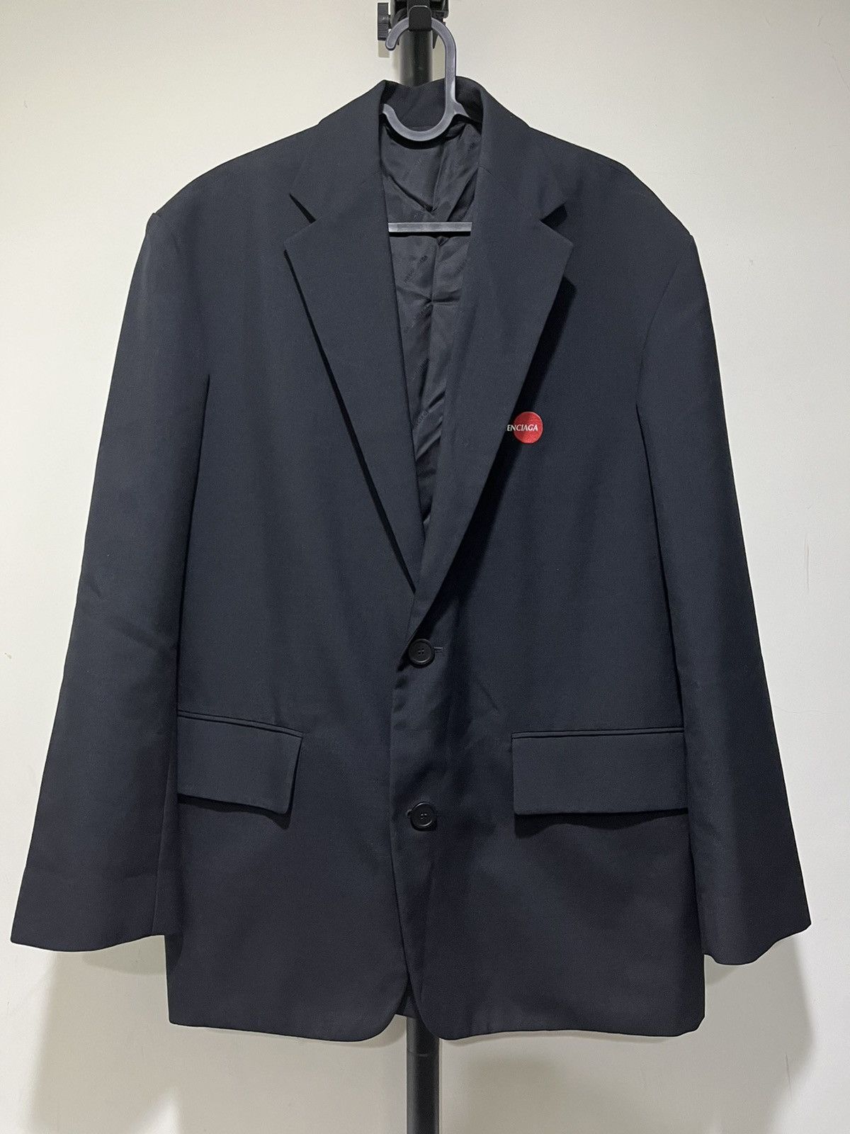 image of Balenciaga Mastercard Blazer Uniform in Black, Men's (Size 36R)