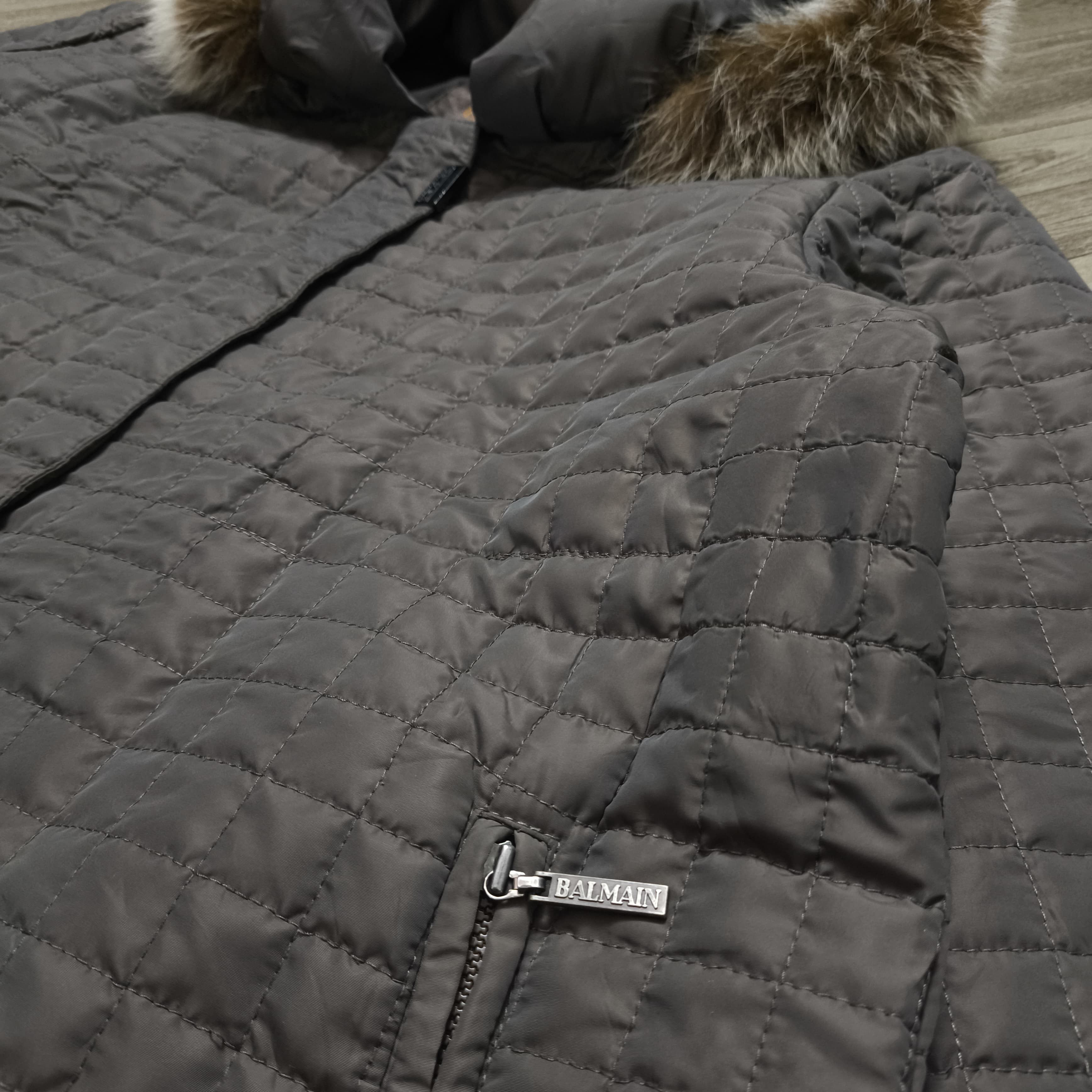 Saint Laurent Paris Balmain Paris Detachable Racoon Fur Jacket Size US L / EU 52-54 / 3 - 10 Thumbnail