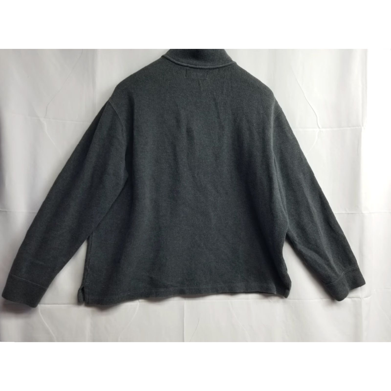 Polo Ralph Lauren Polo Ralph Lauren Sweater Pullover Mock Neck 1/4 Zip XL Mens Gray Regular Knit Cotton Size US XL / EU 56 / 4 - 2 Thumbnail