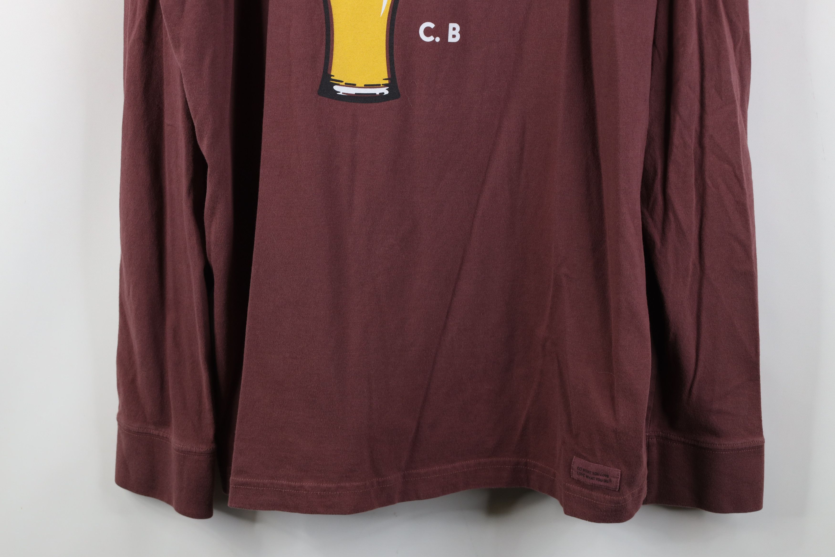 Life is Good Life Is Good Do I Want A Beer Long Sleeve T-Shirt Red Cotton Size US L / EU 52-54 / 3 - 3 Thumbnail